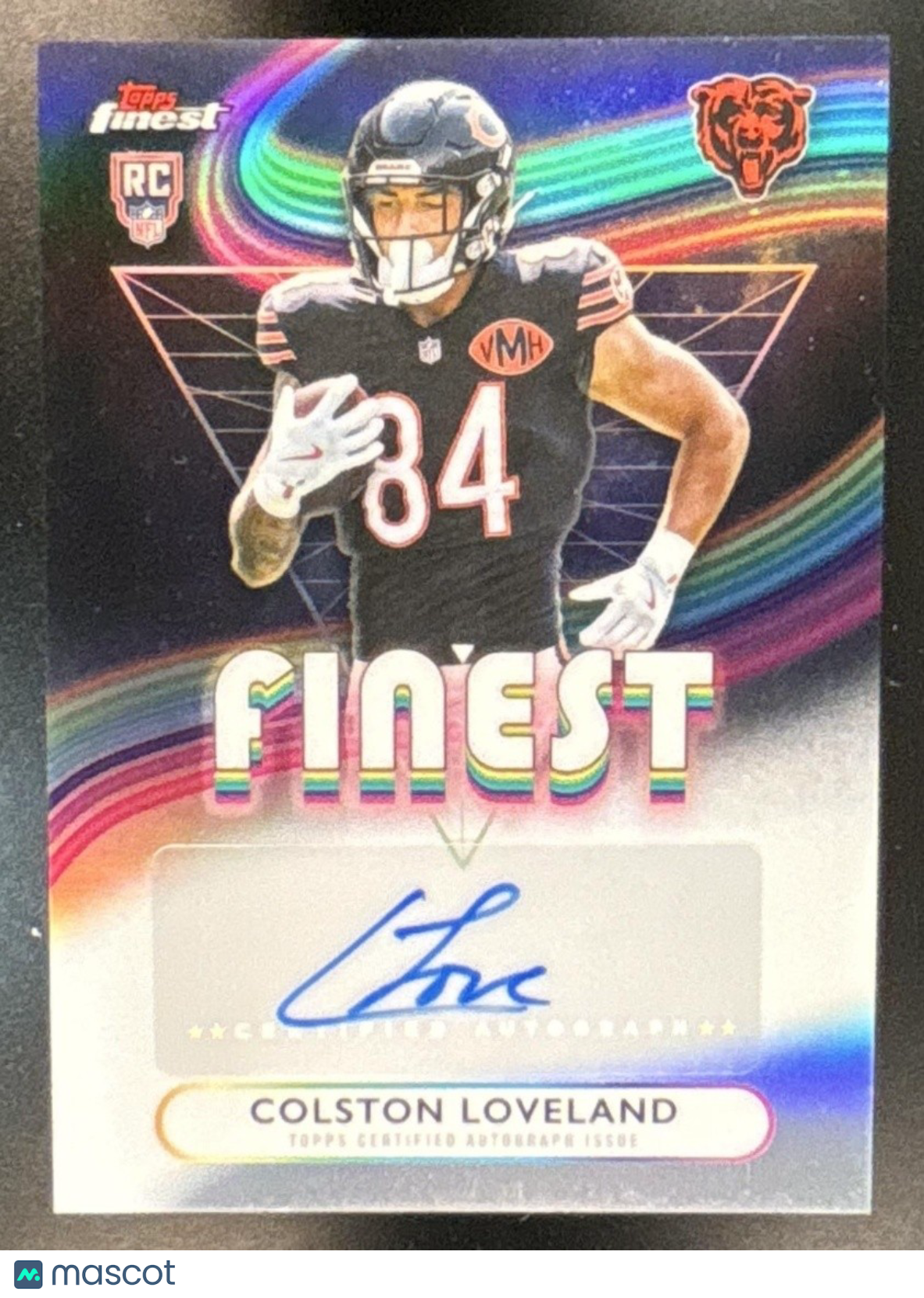 2025 Topps Finest Colston Loveland Rookie Auto #RFA-CL RC Chicago Bears - Sports Cards