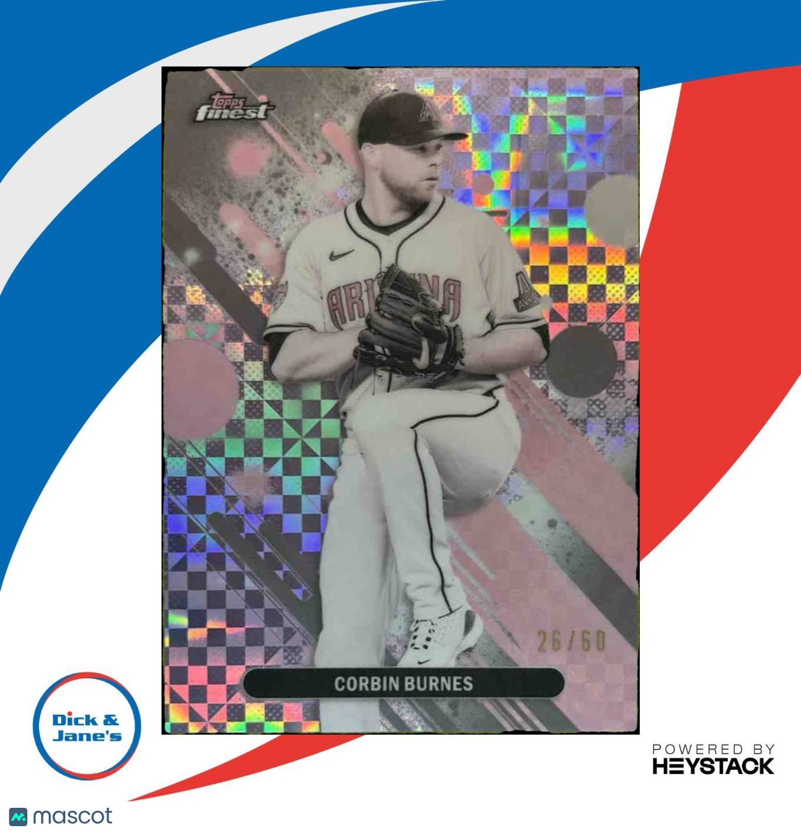 2025 Topps Finest Corbin Burnes Common Pearl /60 #14 Arizona Diamondbacks - Sports Cards