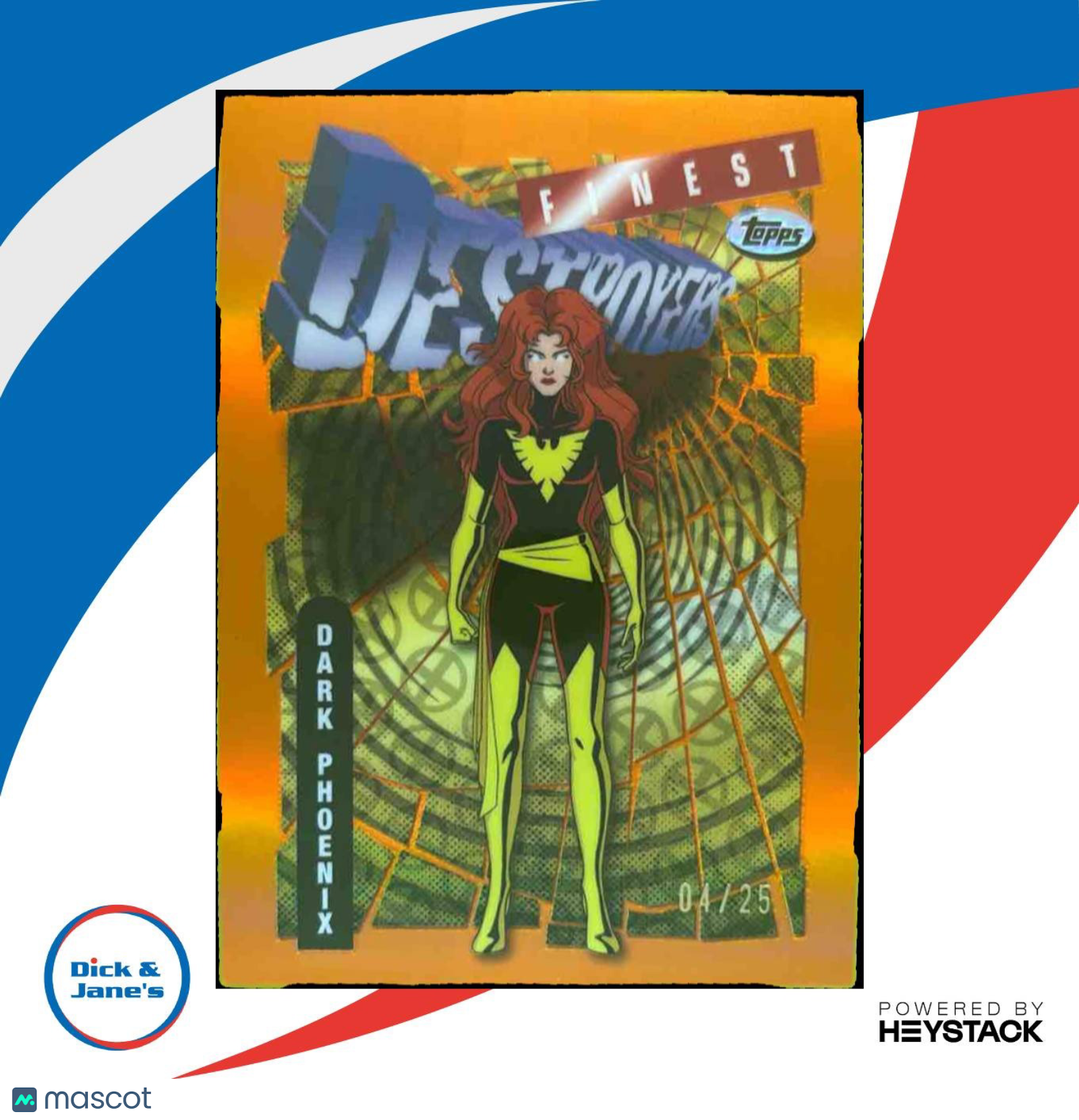 2025 Topps Finest X-Men ’97 Dark Phoenix Orange Refractor /25 #87 - Non-Sports Cards