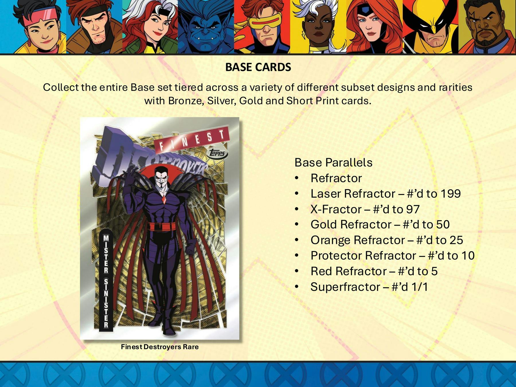 2025 Topps Finest X Men ’97 Hobby Box Trading Cards
