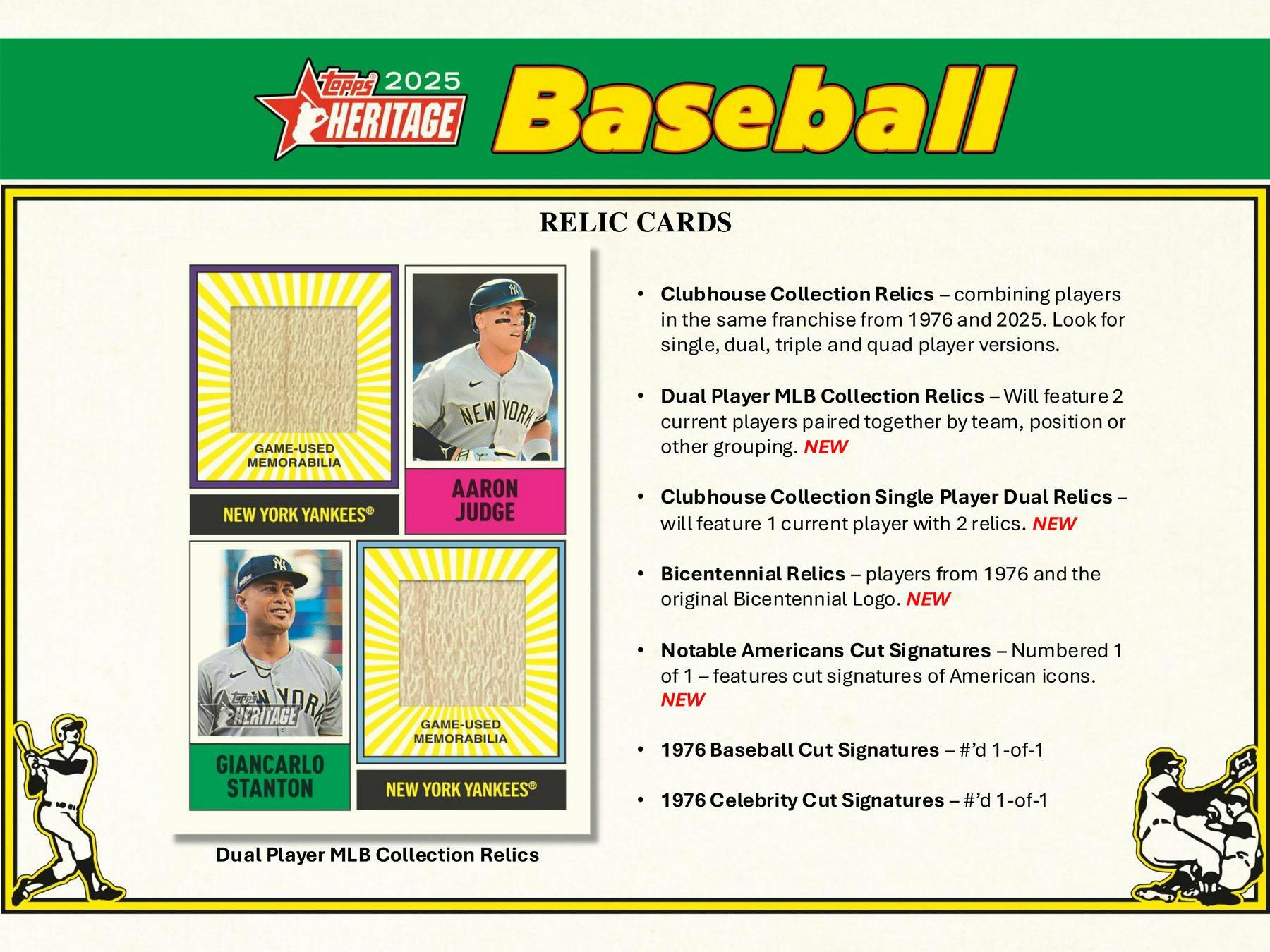 2025 Topps Heritage Baseball Hobby Box (1 Auto or Relic) - MLB hobby