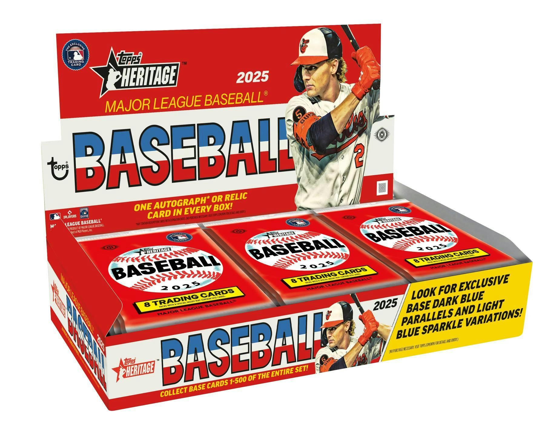 2025 Topps Heritage Baseball Hobby Box (1 Auto or Relic) - MLB hobby