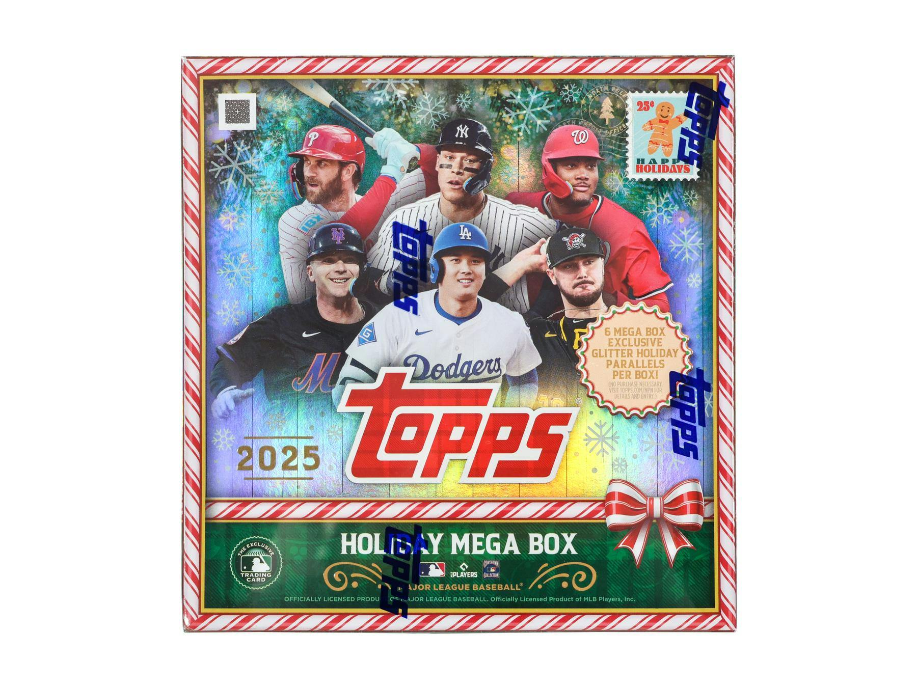 2025 Topps Holiday Baseball Mega Box (Autograph Relic or Chrome Variation) Christmas - MLB Hobby Box
