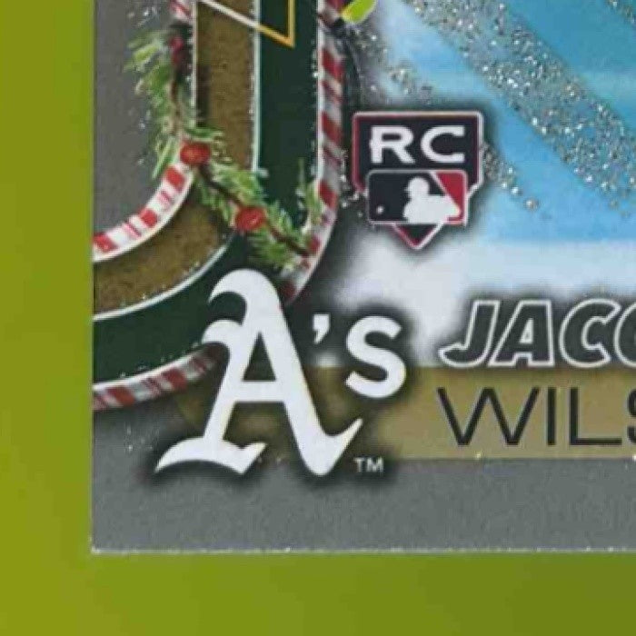 2025 Topps Holiday Jacob Wilson Silver Glitter #H4 RC Athletics - Sports Cards
