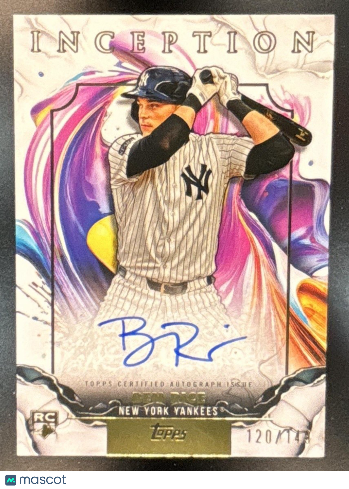 2025 Topps Inception Ben Rice Rookies And Emerging Stars Auto /149 RC Yankees - Sports Cards