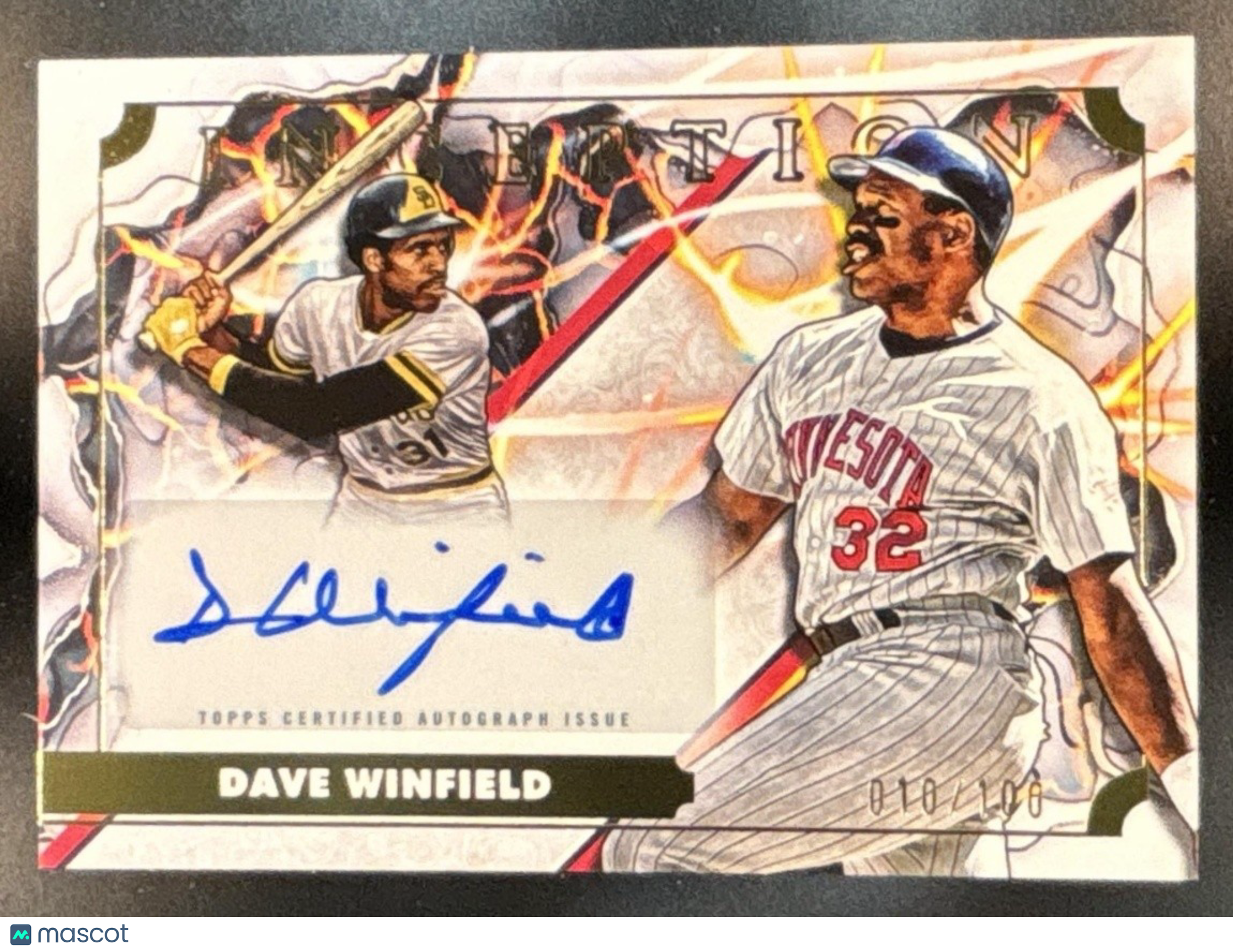 2025 Topps Inception Dave Winfield Transformation Auto /100 San Diego Padres - Sports Cards