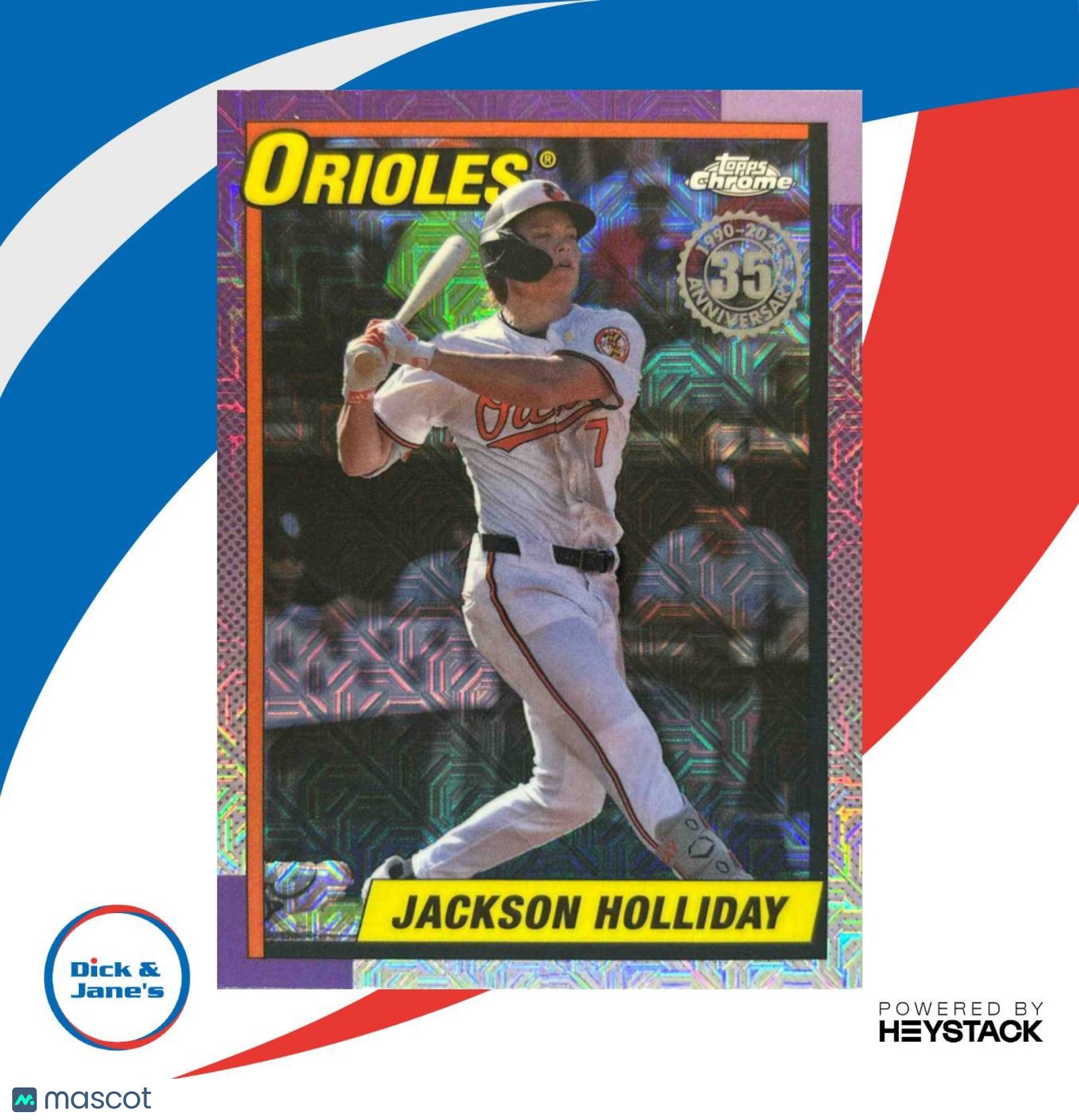 2025 Topps Jackson Holliday 1990 Chrome Silver Pack #T90C-110 Baltimore Orioles - Sports Cards