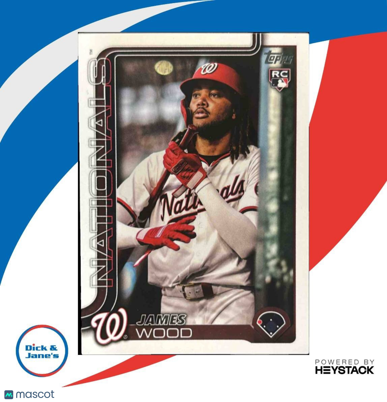 2025 Topps James Wood Retail Rookie Image Variation #181 RC Washington Nationals - Sports Cards