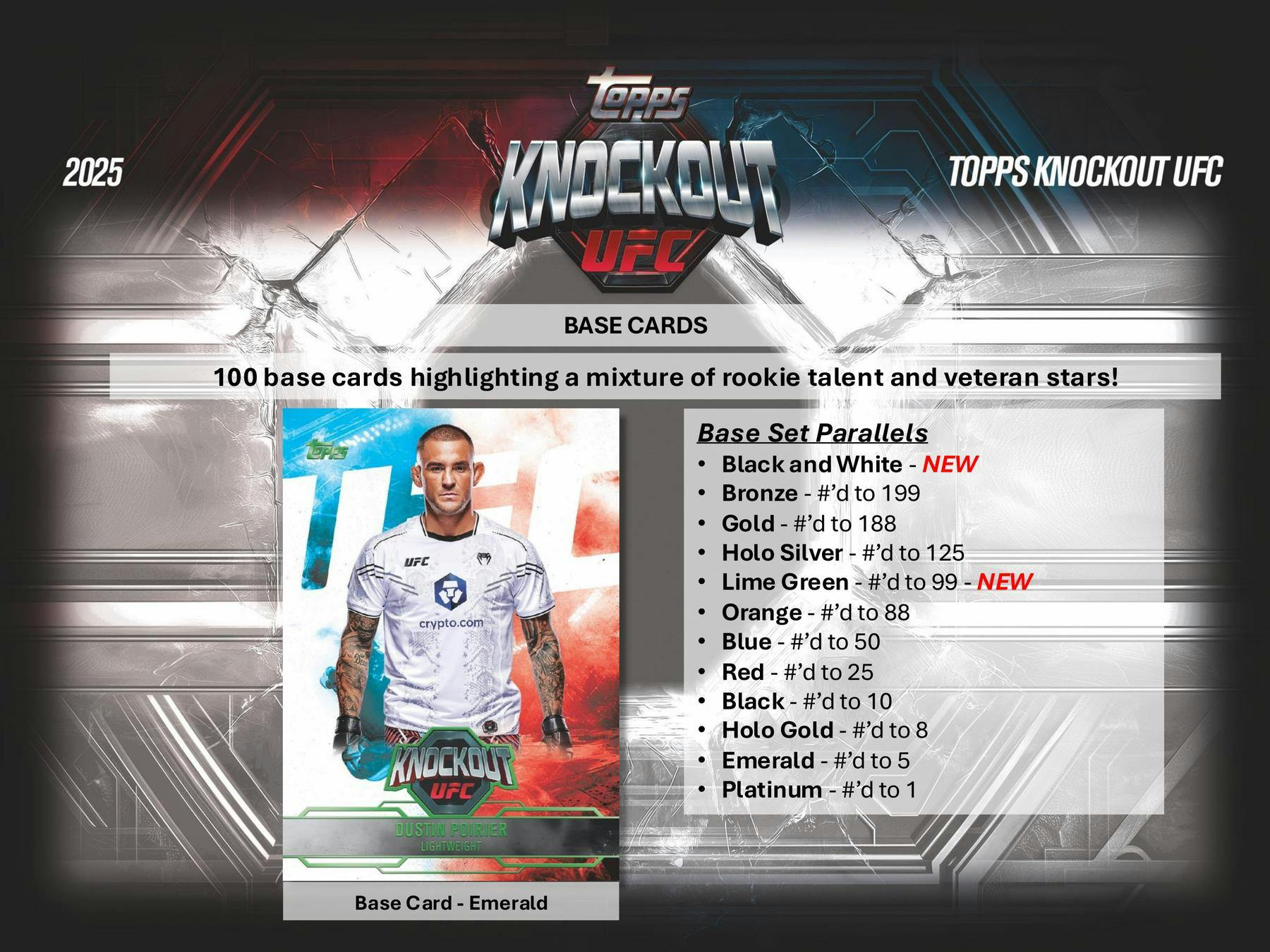 2025 Topps Knockout UFC Hobby Box (3 Auto / 1 Relic) - Trading Cards