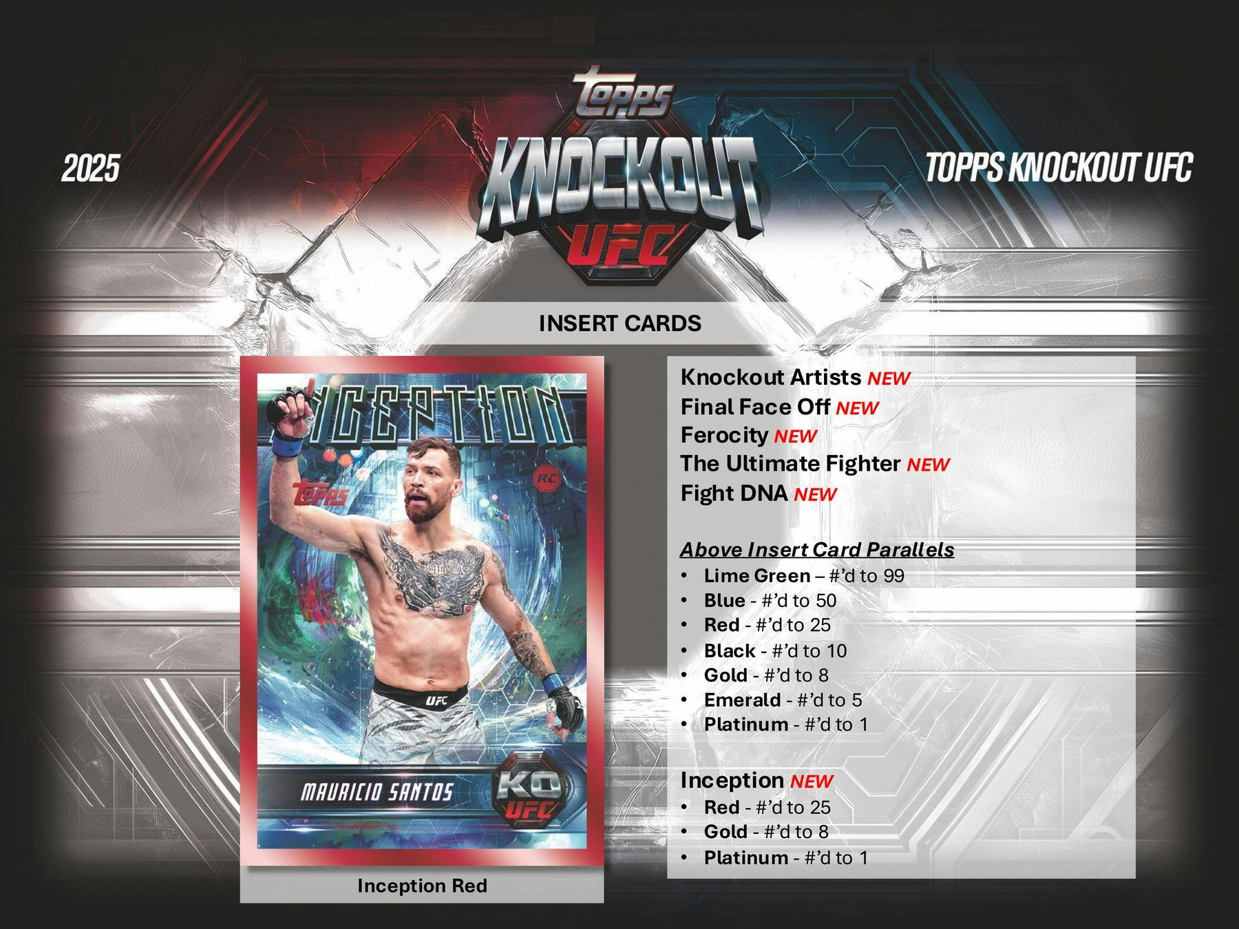 2025 Topps Knockout UFC Hobby Box (3 Auto / 1 Relic) - Trading Cards