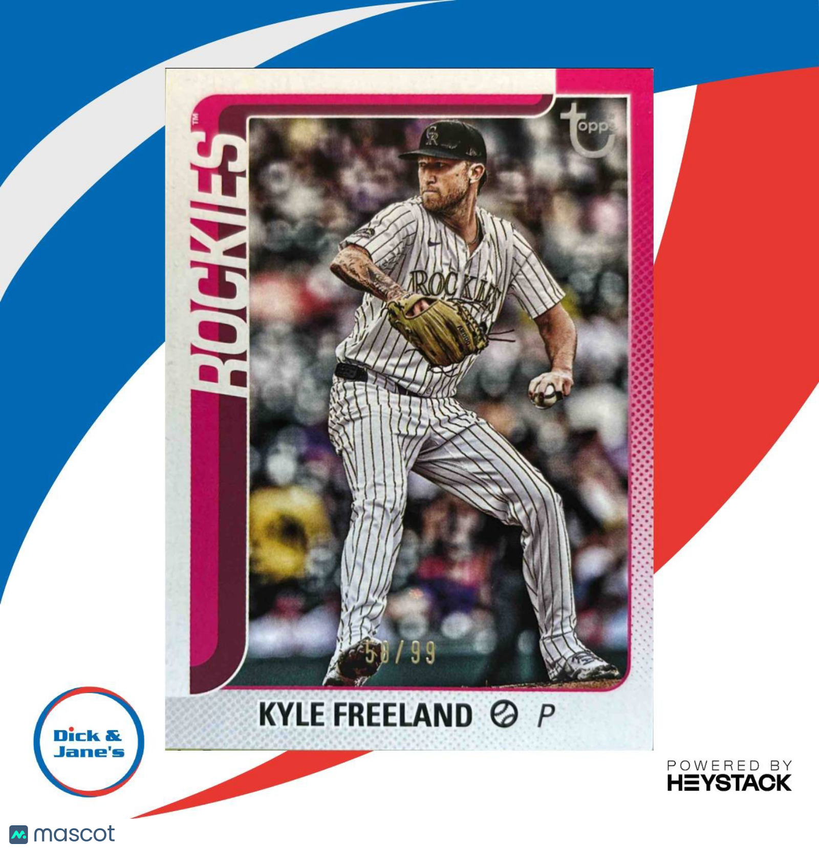 2025 Topps Kyle Freeland Vintage Stock 50/99 #407 Colorado Rockies - Sports Cards