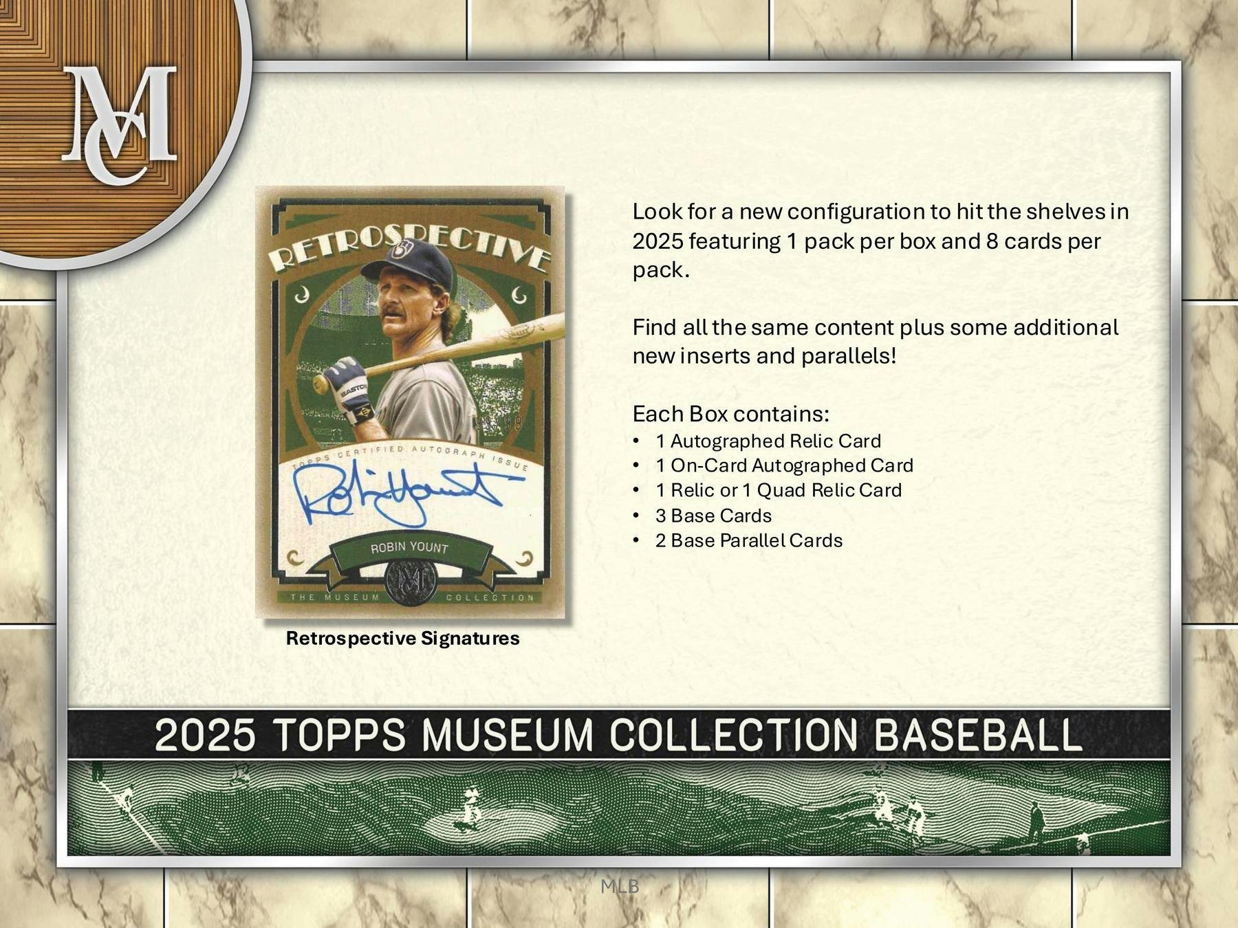 2025 Topps Museum Collection Baseball Hobby Box (3 Hits) - MLB Hobby Box