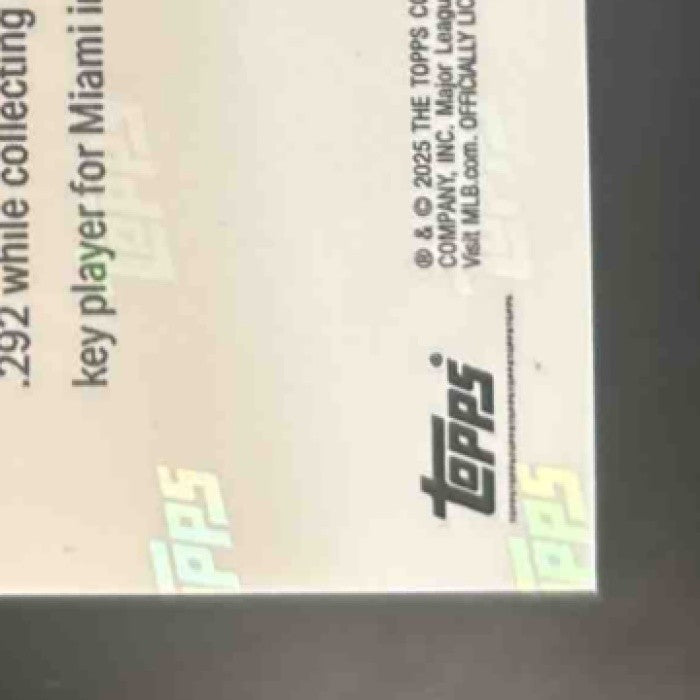 2025 Topps Now Rookie Cup Jakob Marsee Gold Foil 18/50 #RC-8 Miami Marlins - Sports Cards