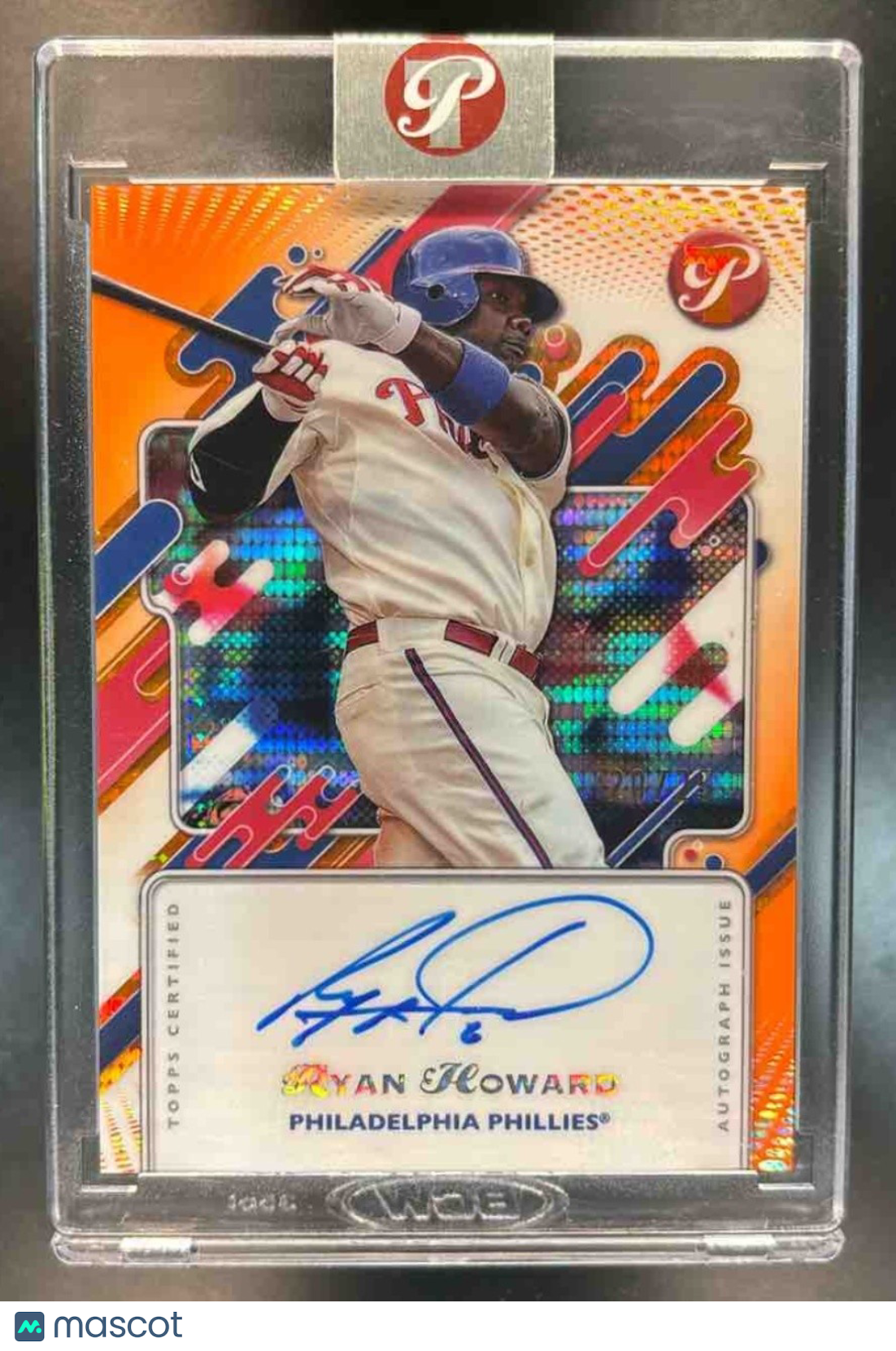 2025 Topps Pristine Ryan Howard Auto Orange Refractor /25 Philadelphia Phillies - Sports Cards