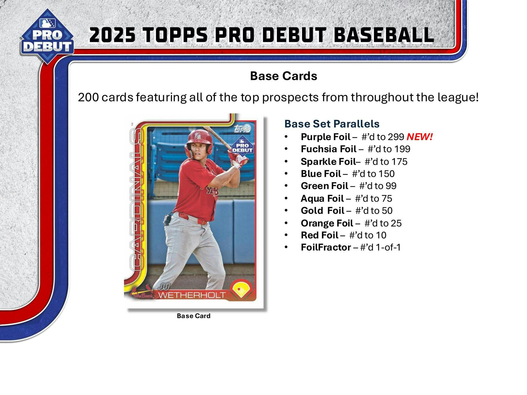 2025 Topps Pro Debut Baseball Hobby Jumbo Box (4 Autos / Chrome Inserts) - MLB Hobby Box