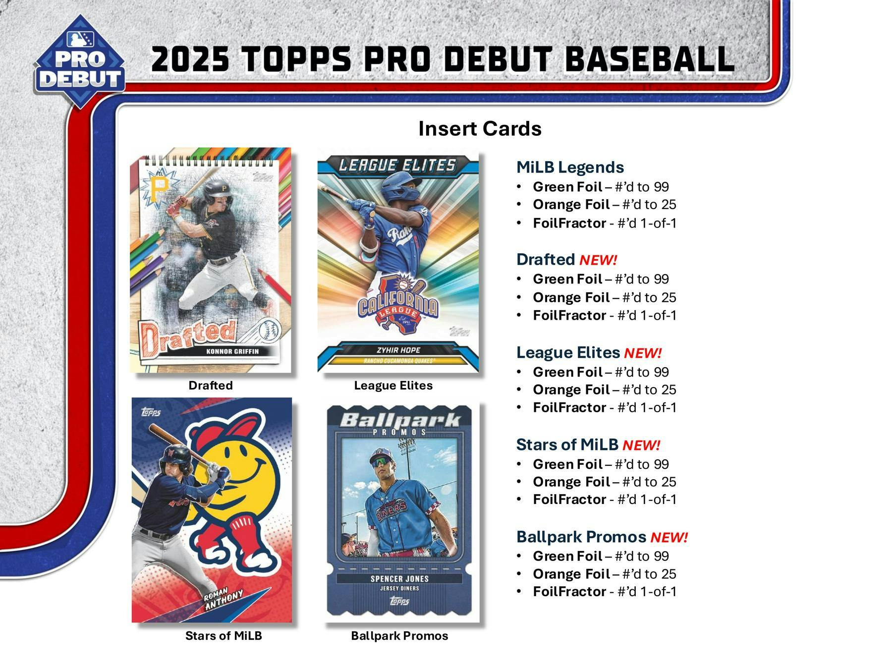 2025 Topps Pro Debut Baseball Hobby Jumbo Box (4 Autos / Chrome Inserts) - MLB Hobby Box