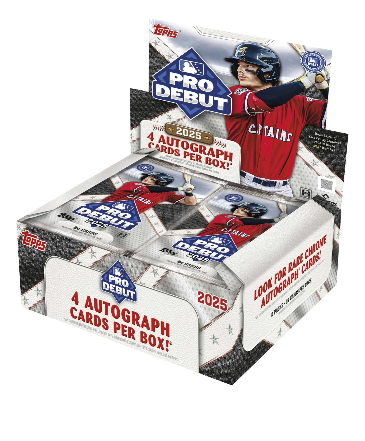 2025 Topps Pro Debut Baseball Hobby Jumbo Box (4 Autos / Chrome Inserts) - MLB Hobby Box