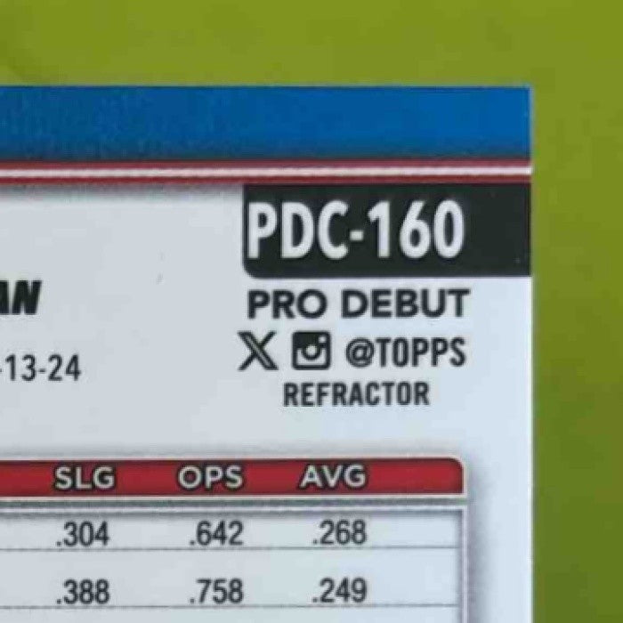 2025 Topps Pro Debut Caleb Durbin Chrome Refractor /199 Nashville Sounds - Sports Cards