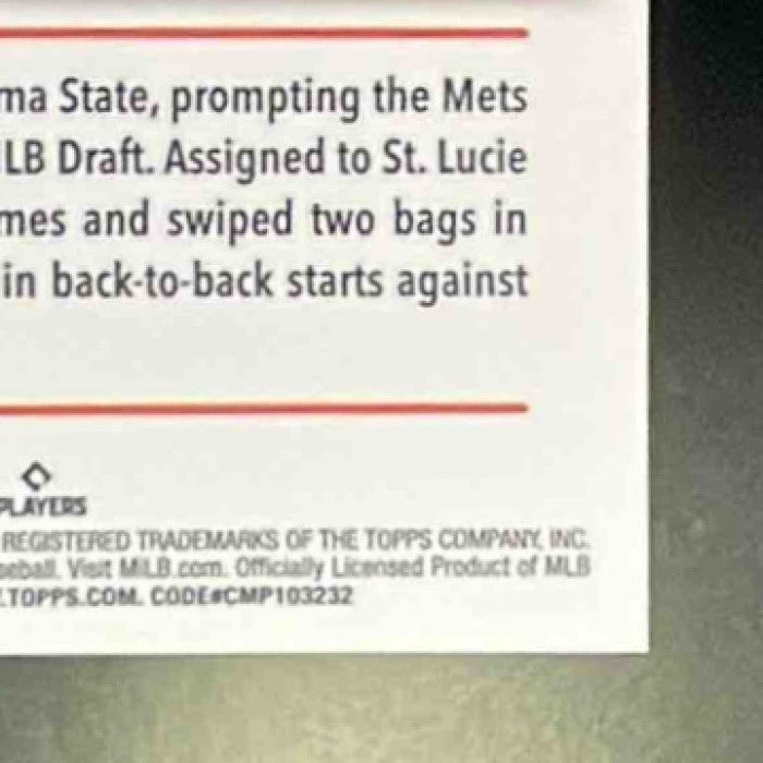 2025 Topps Pro Debut Carson Benge #PD-55 Auto TRUE Orange Foil 20/25 MY Mets - Sports Cards