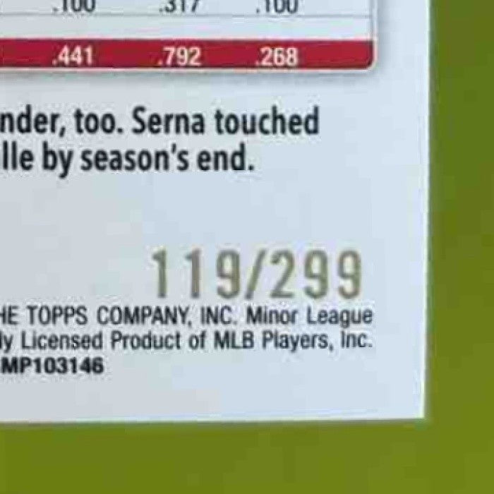 2025 Topps Pro Debut Jared Serna Purple Foil /299 Jacksonville Jumbo Shrimp - Sports Cards