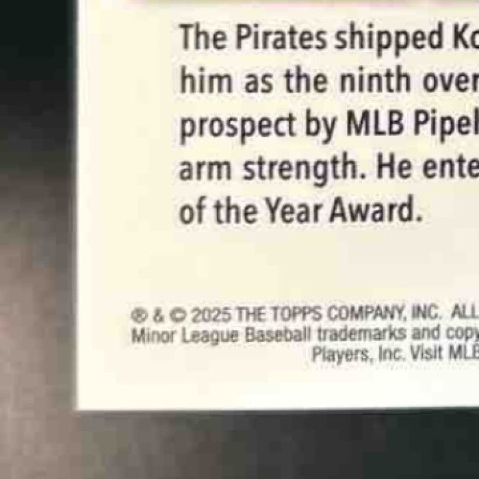 2025 Topps Pro Debut Konnor Griffin Chrome Blue Refractor /150 #PDC-32 Pirates - Sports Cards