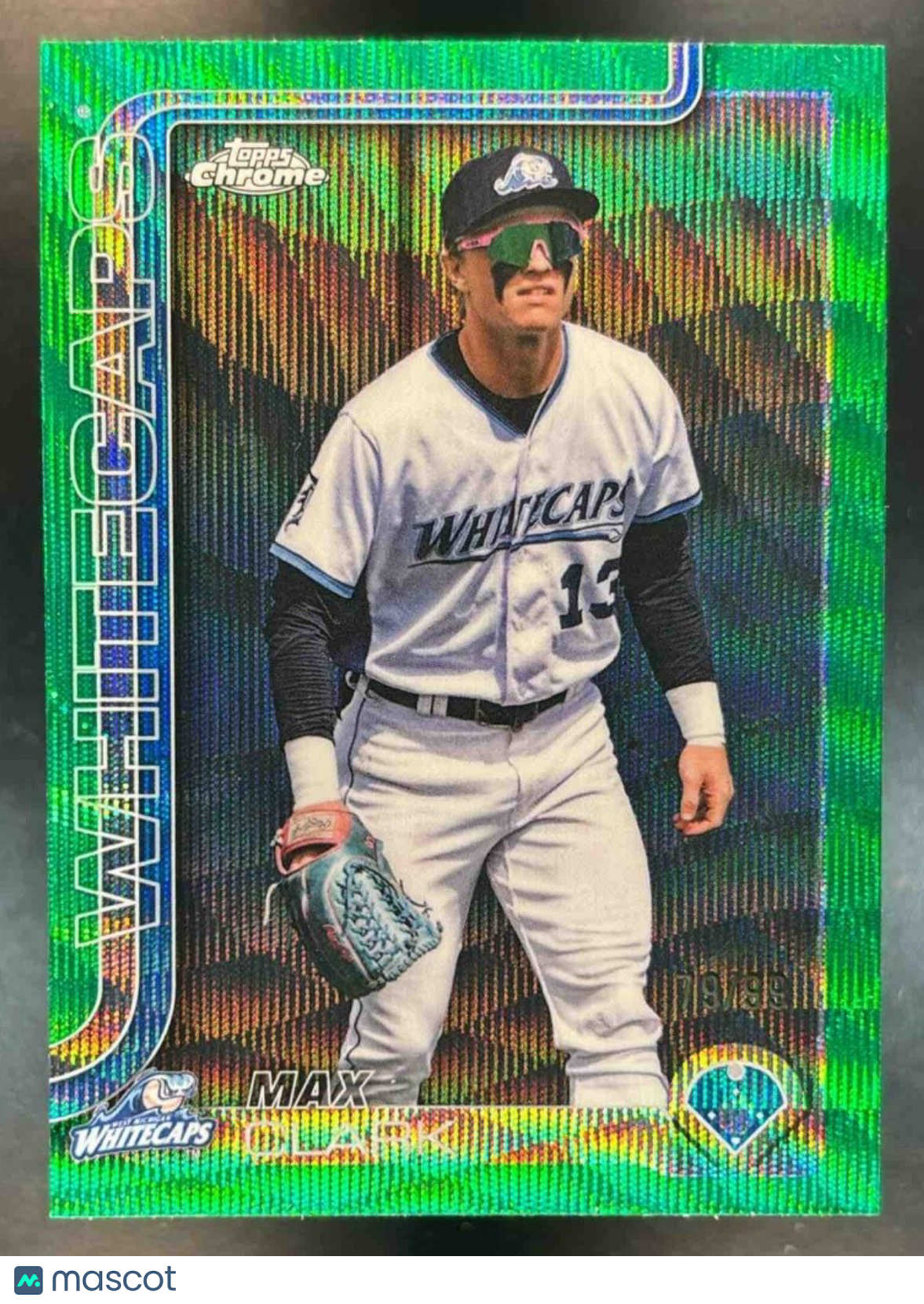 2025 Topps Pro Debut Max Clark Chrome Green Wave /99 #PDC-116 Whitecaps - Sports Cards