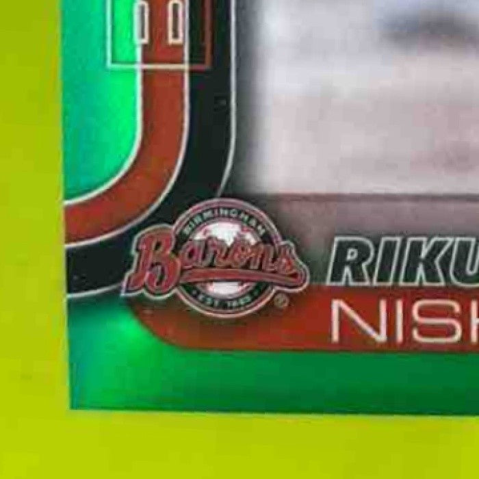 2025 Topps Pro Debut Rikuu Nishida Chrome Auto Green /99 Birmingham Barons - Sports Cards
