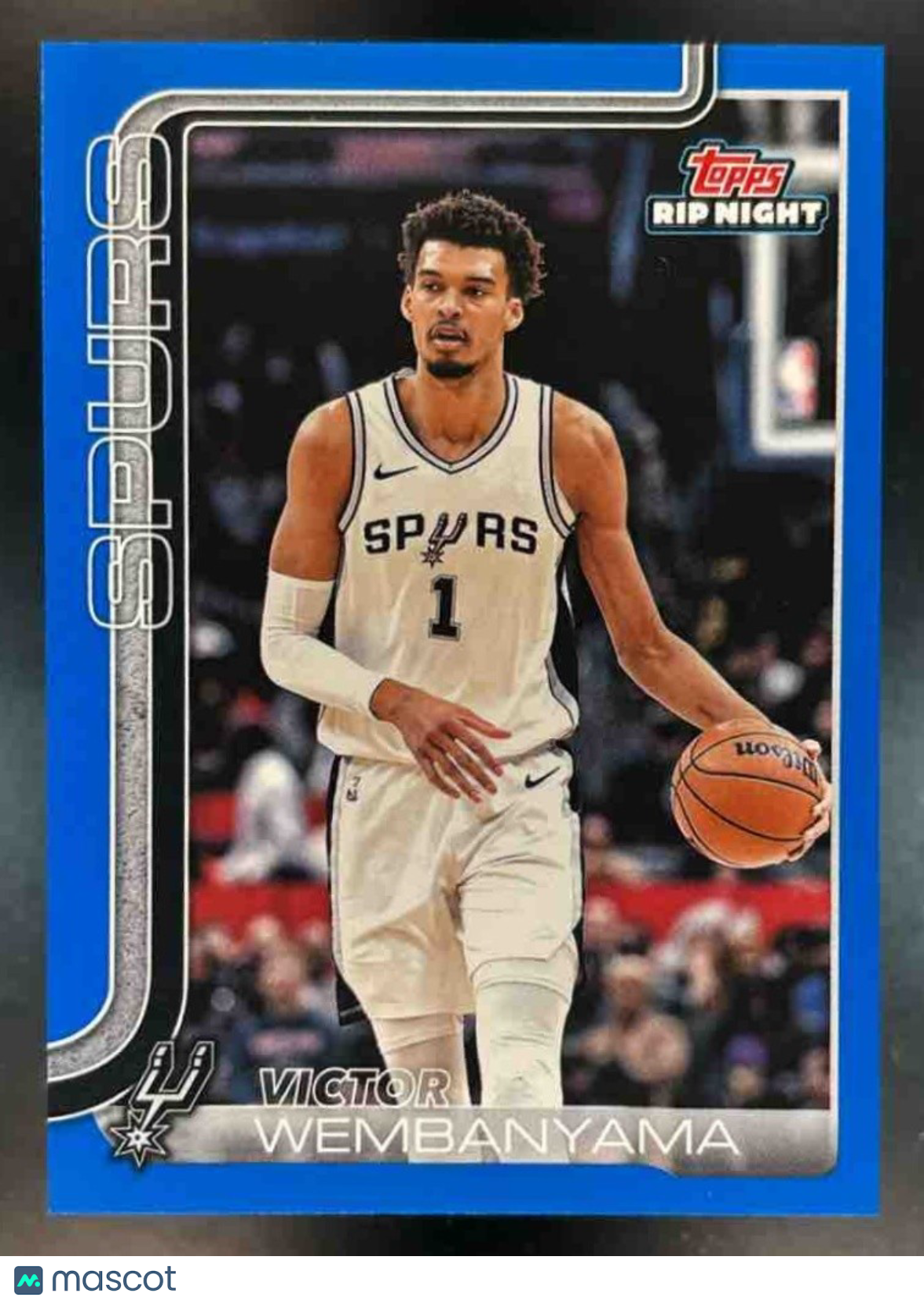 2025 Topps Rip Night Victor Wembanyama Blue San Antonio Spurs SSP #BK-20 - Sports Cards