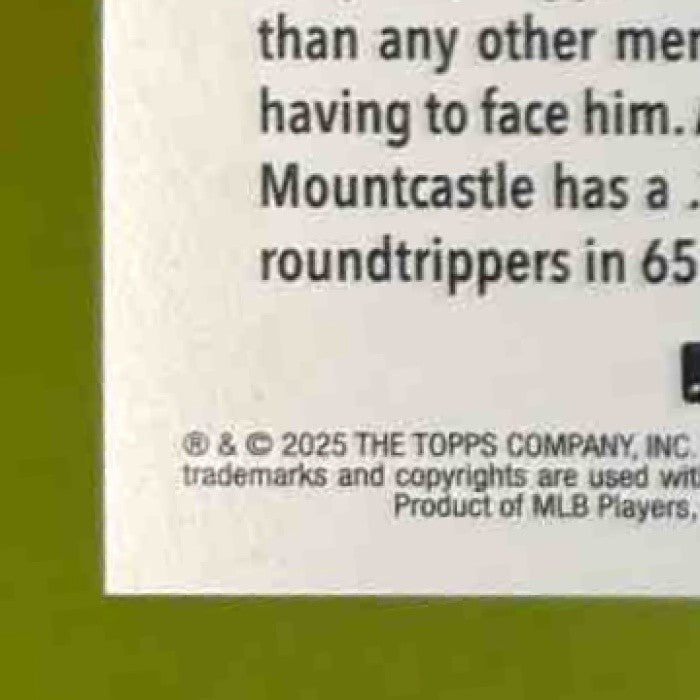 2025 Topps Ryan Mountcastle Orange Rainbow Foilboard /25 #107 Baltimore Orioles - Sports Cards