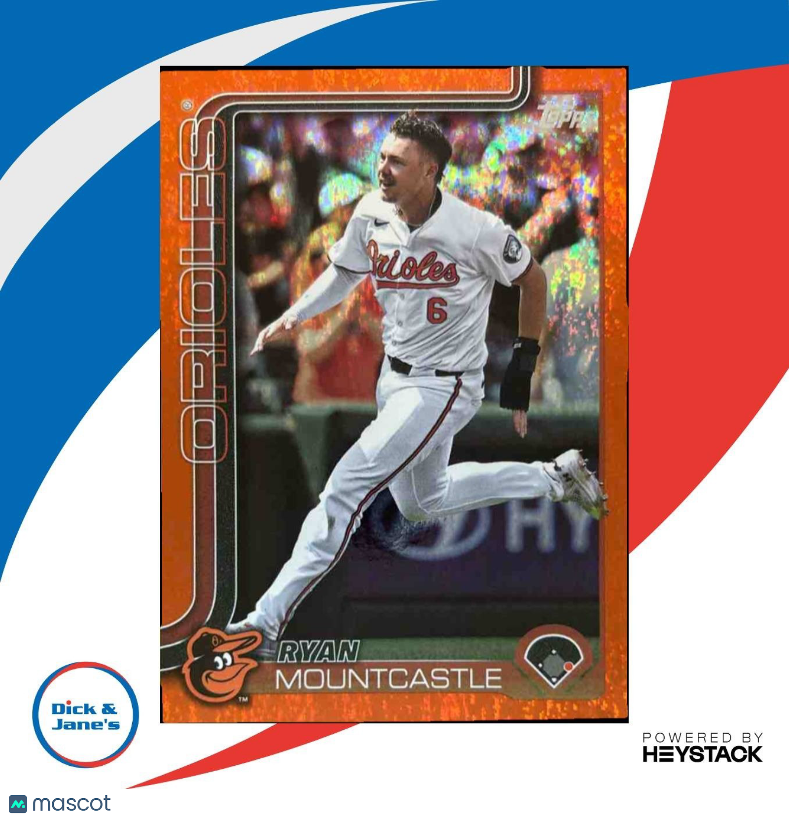 2025 Topps Ryan Mountcastle Orange Rainbow Foilboard /25 #107 Baltimore Orioles - Sports Cards