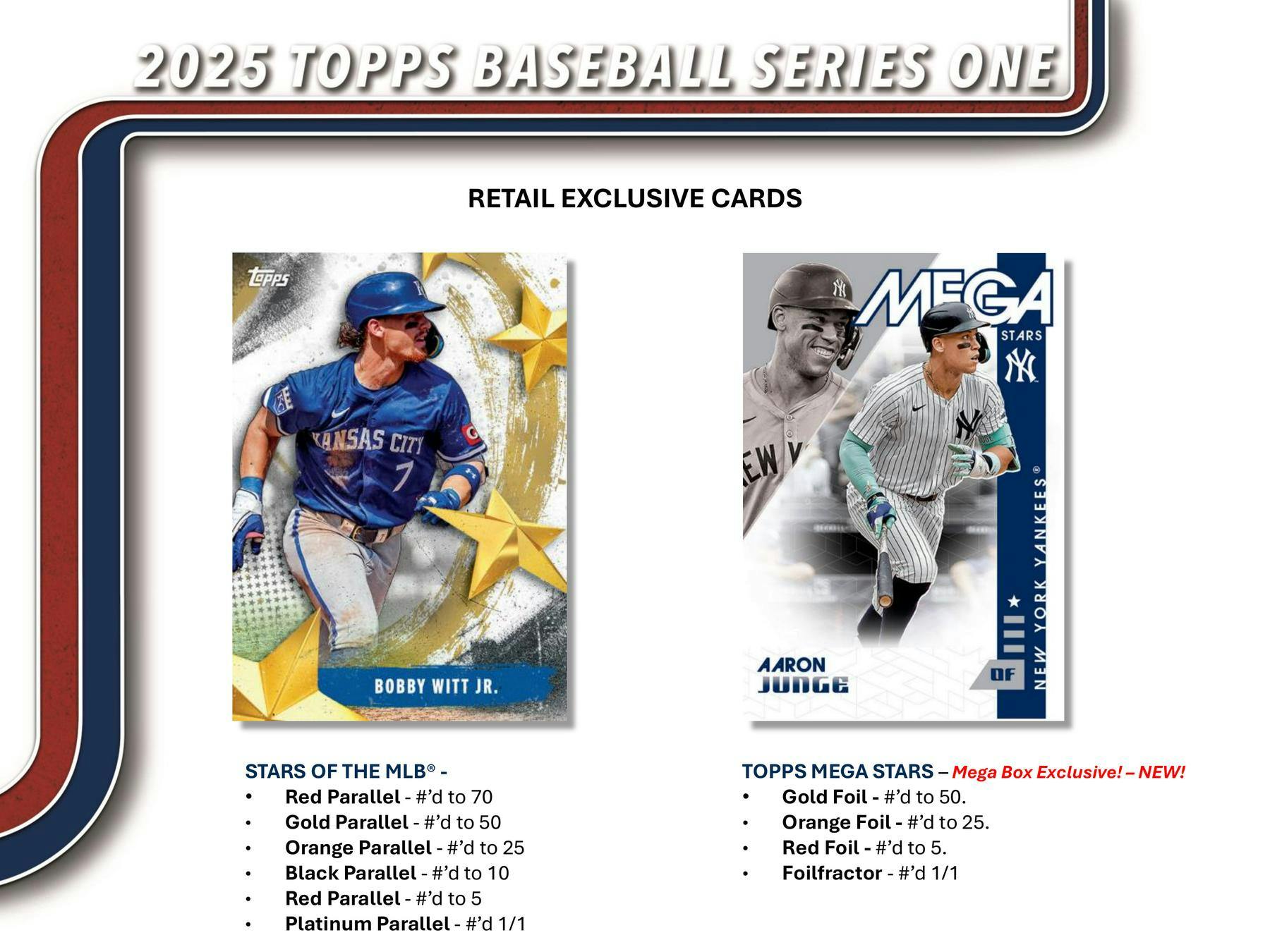 2025 Topps Series 1 Baseball Retail 20 Pack Box (20 Inserts) - MLB Retail Box