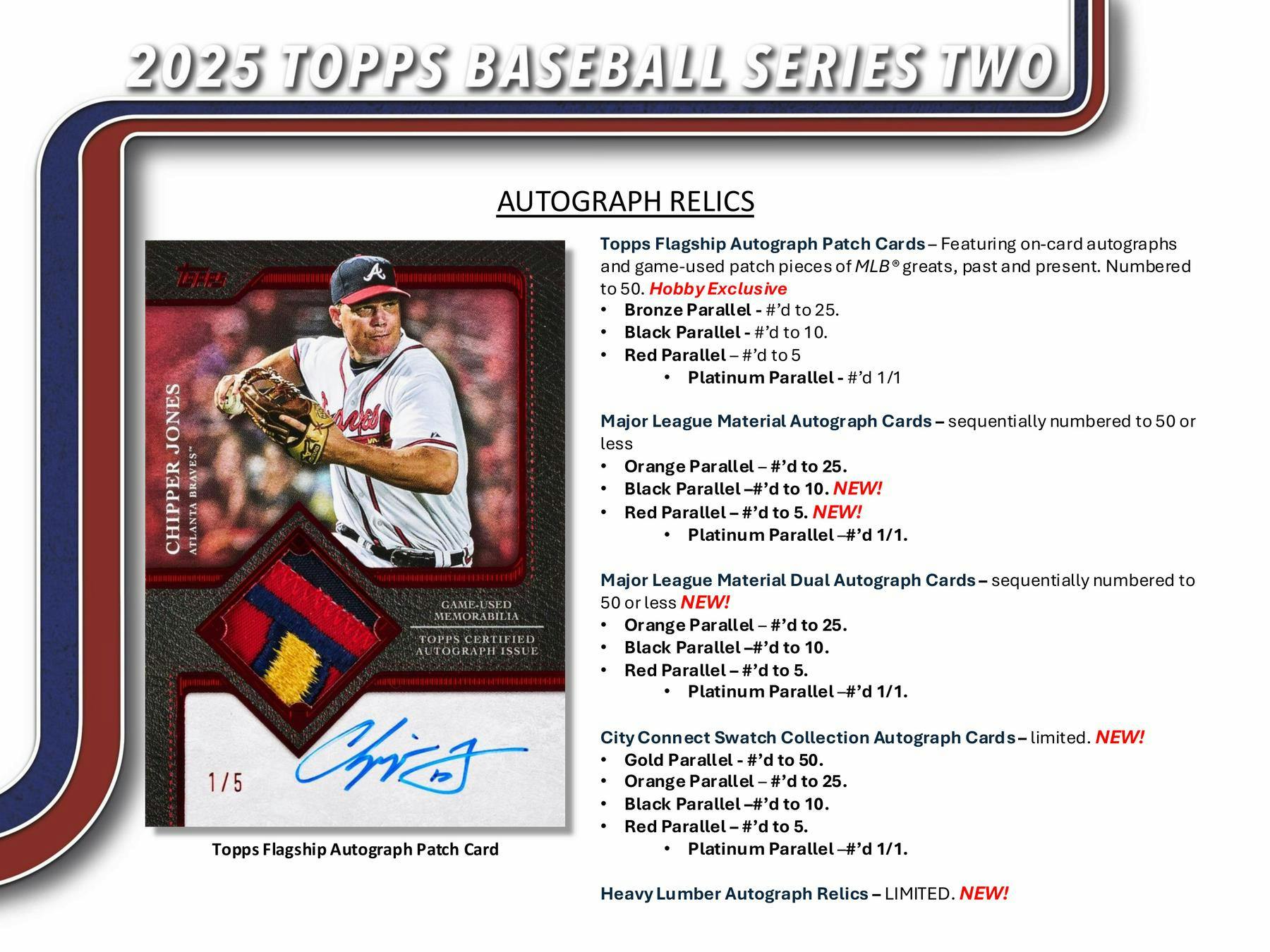 2025 Topps Series 2 MLB Baseball Hobby Box (1 Auto or Relic) - MLB Hobby Box