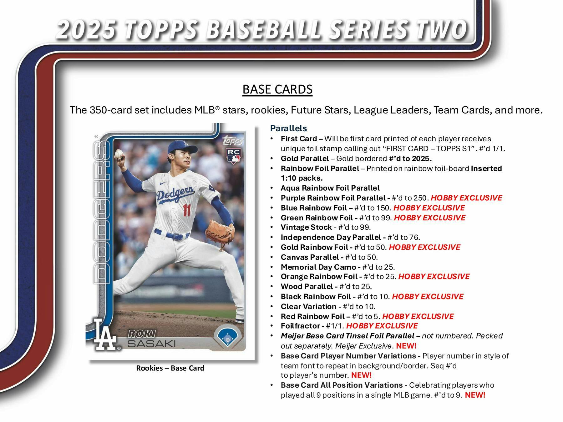 2025 Topps Series 2 MLB Baseball Hobby Jumbo Box (1 Auto and 2 Relics) June 11th - MLB Hobby Box