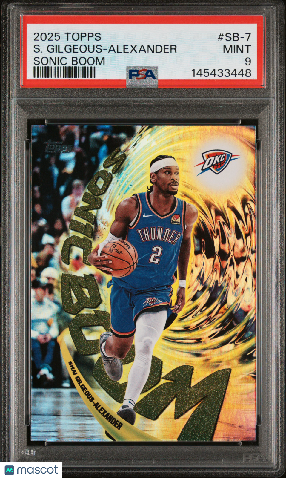 2025 Topps Sonic Boom S. Gilgeous-Alexander #SB-7 PSA 9 - Graded Sports Cards