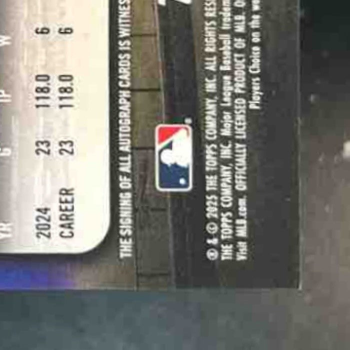 2025 Topps Stadium Club Chase Dollander Chrome Auto RC Colorado Rockies - Sports Cards