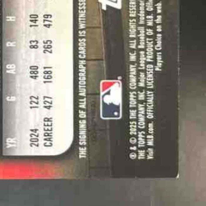 2025 Topps Stadium Club Steven Kwan Auto Turquoise /99 Cleveland Guardians - Sports Cards