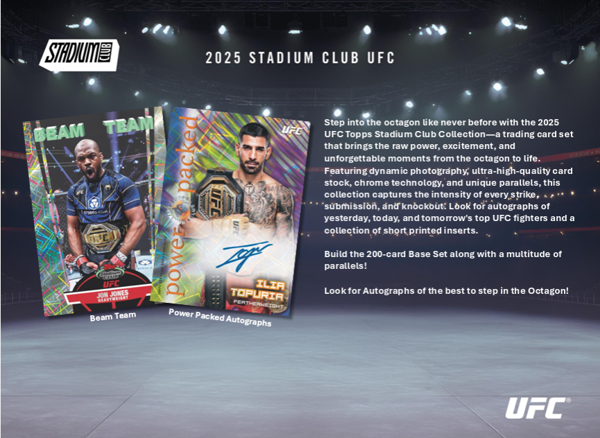 2025 Topps Stadium Club UFC 6-Pack Blaster Box - Trading Cards