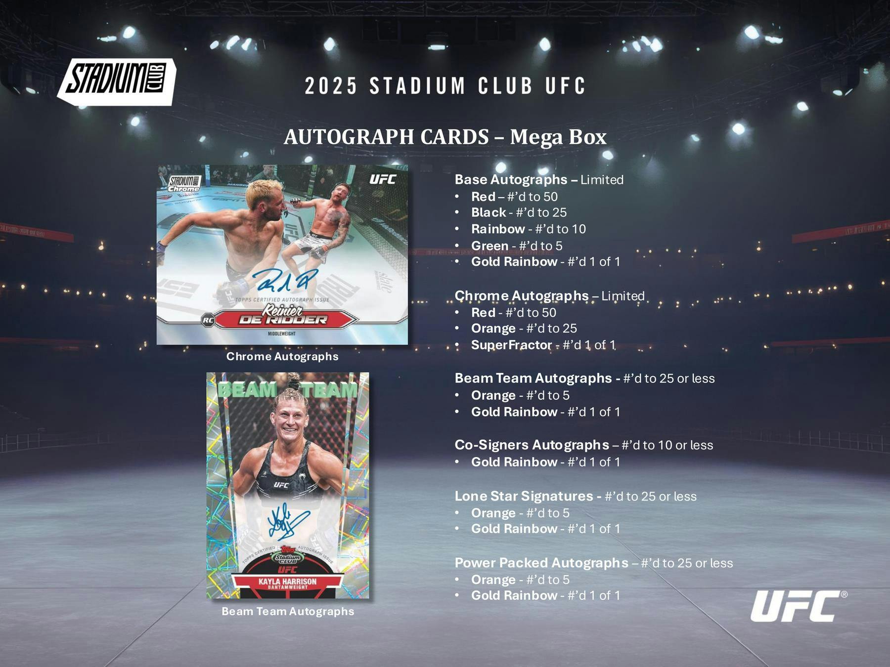 2025 Topps Stadium Club UFC Mega Box - Trading Cards