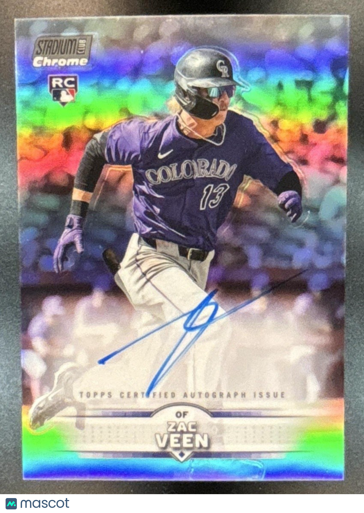 2025 Topps Stadium Club Zac Veen Chrome Auto #SCCA-ZV Colorado Rockies - Sports Cards