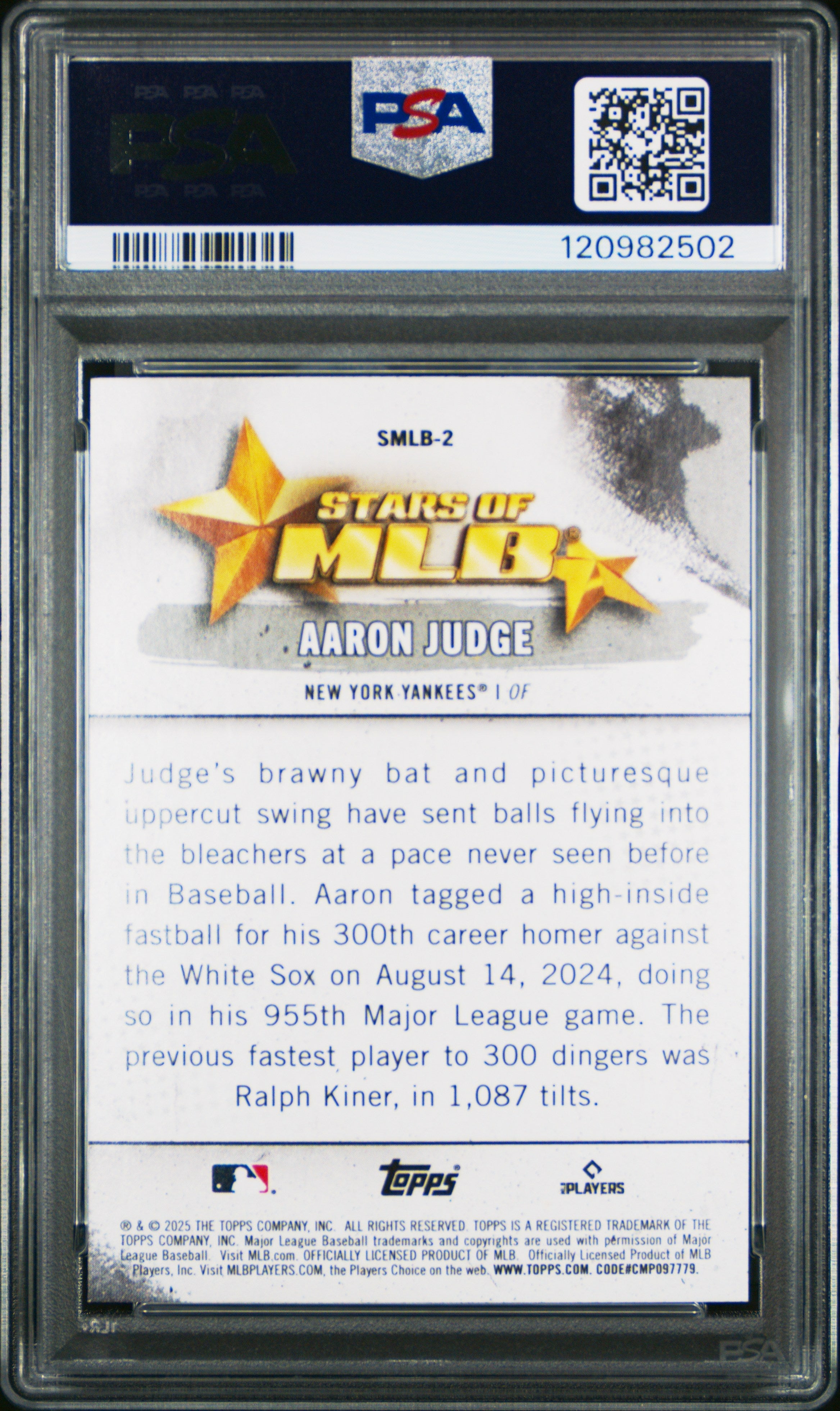 2025 Topps Stars of MLB Aaron Judge #SMLB2 PSA 9 MINT New York Yankees - Graded Sports Cards