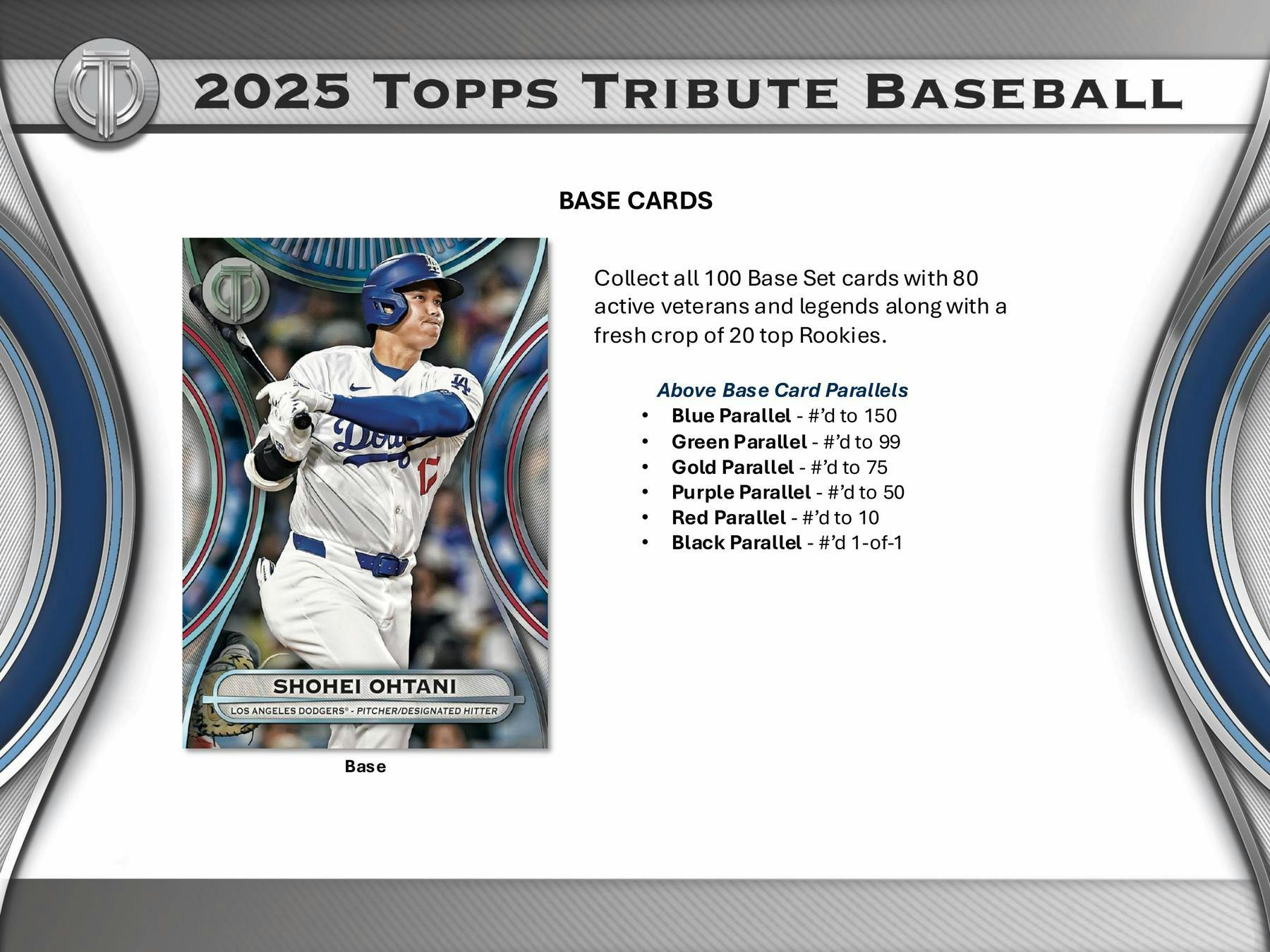 2025 Topps Tribute Baseball Hobby Box (3 Auto / 3 Mem) - MLB hobby