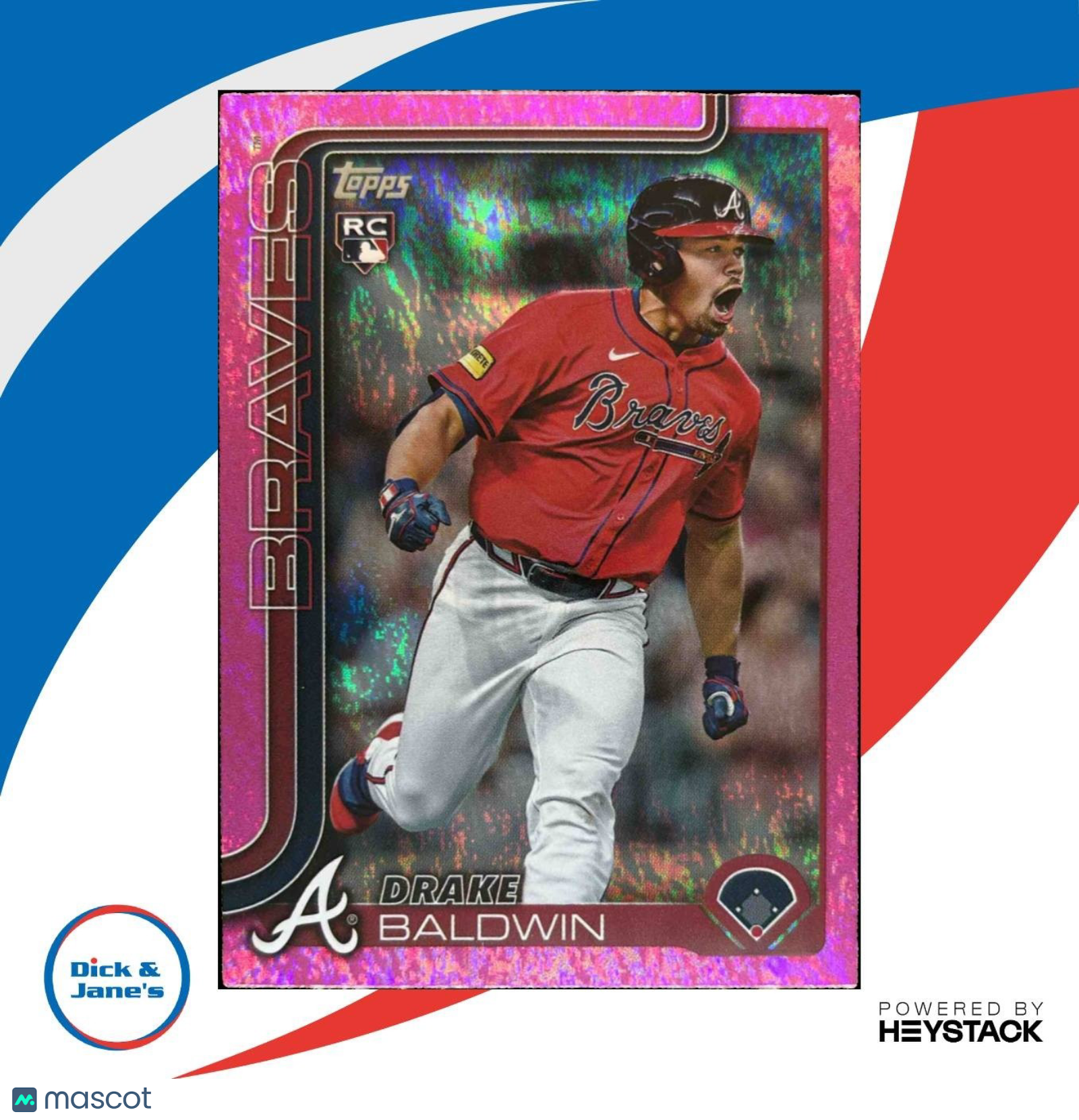 2025 Topps Update Drake Baldwin Pink Holo Foil #US87 RC Atlanta Braves - Sports Cards