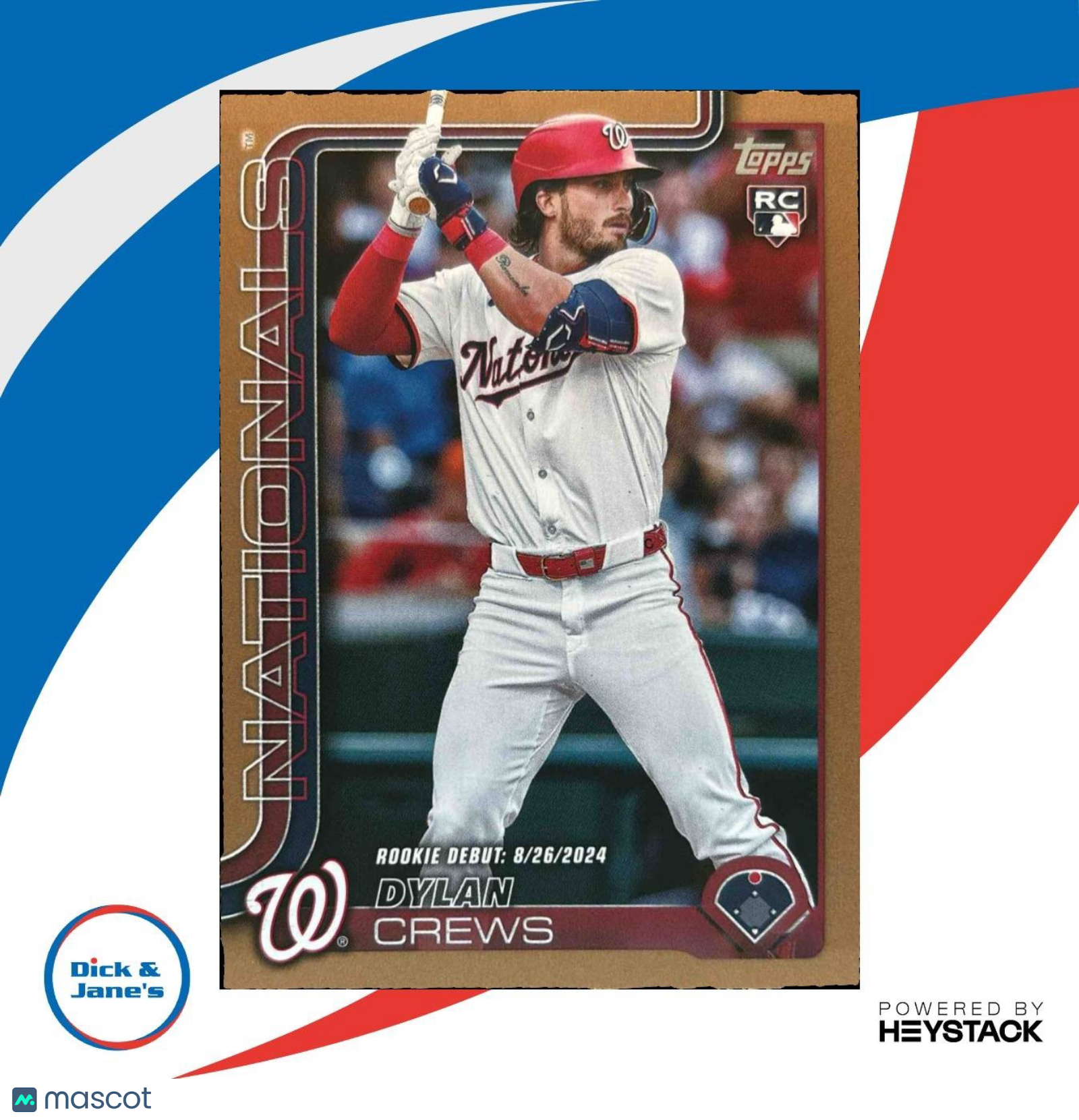2025 Topps Update Dylan Crews Gold Border /2025 #US223 RC Washington Nationals - Sports Cards
