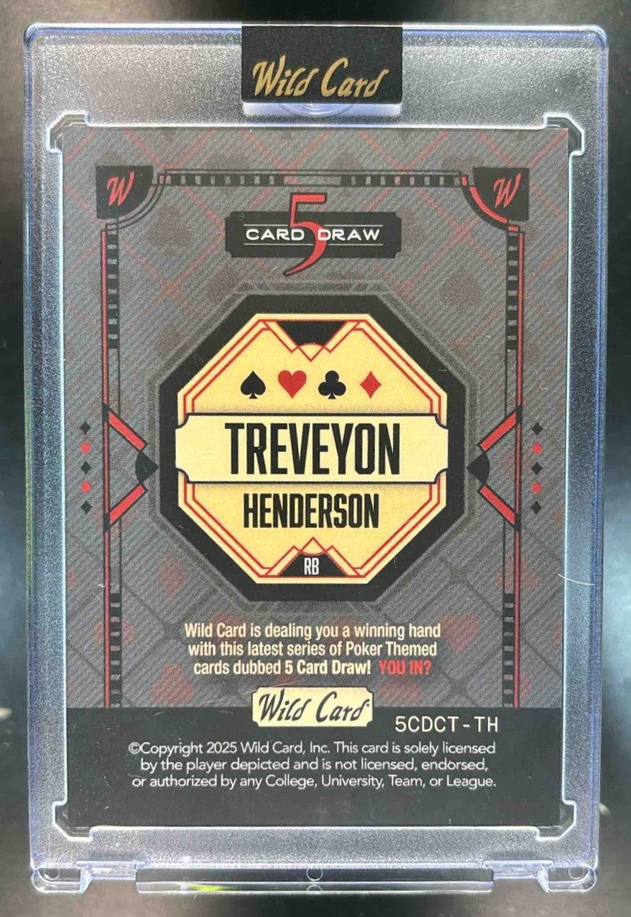 2025 Wild Card 5 Draw Treveyon Henderson /2 - Sports Cards