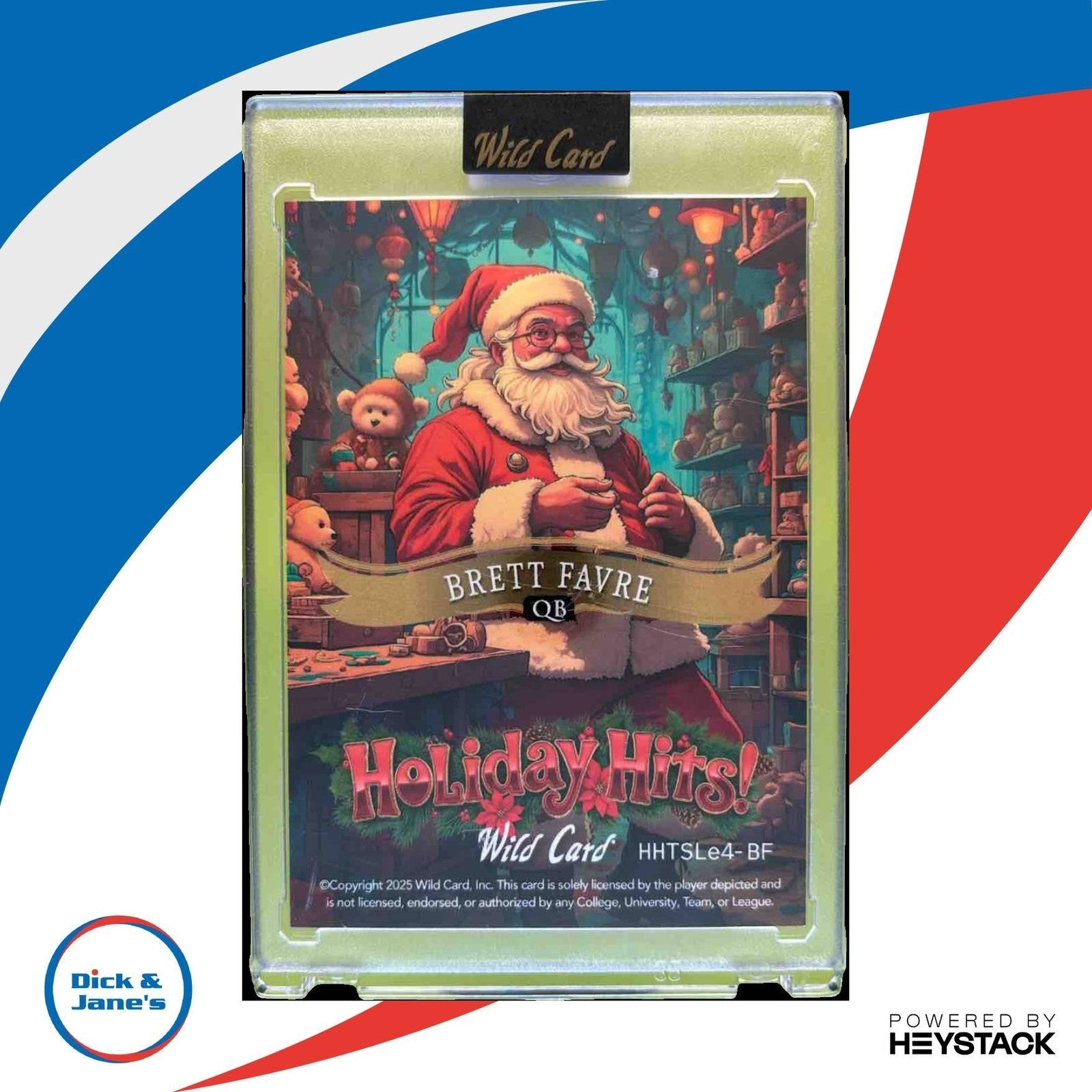 2025 Wild Card ’Christmas Hit’ Holiday Hit Brett Favre 1/1 - Sports Cards