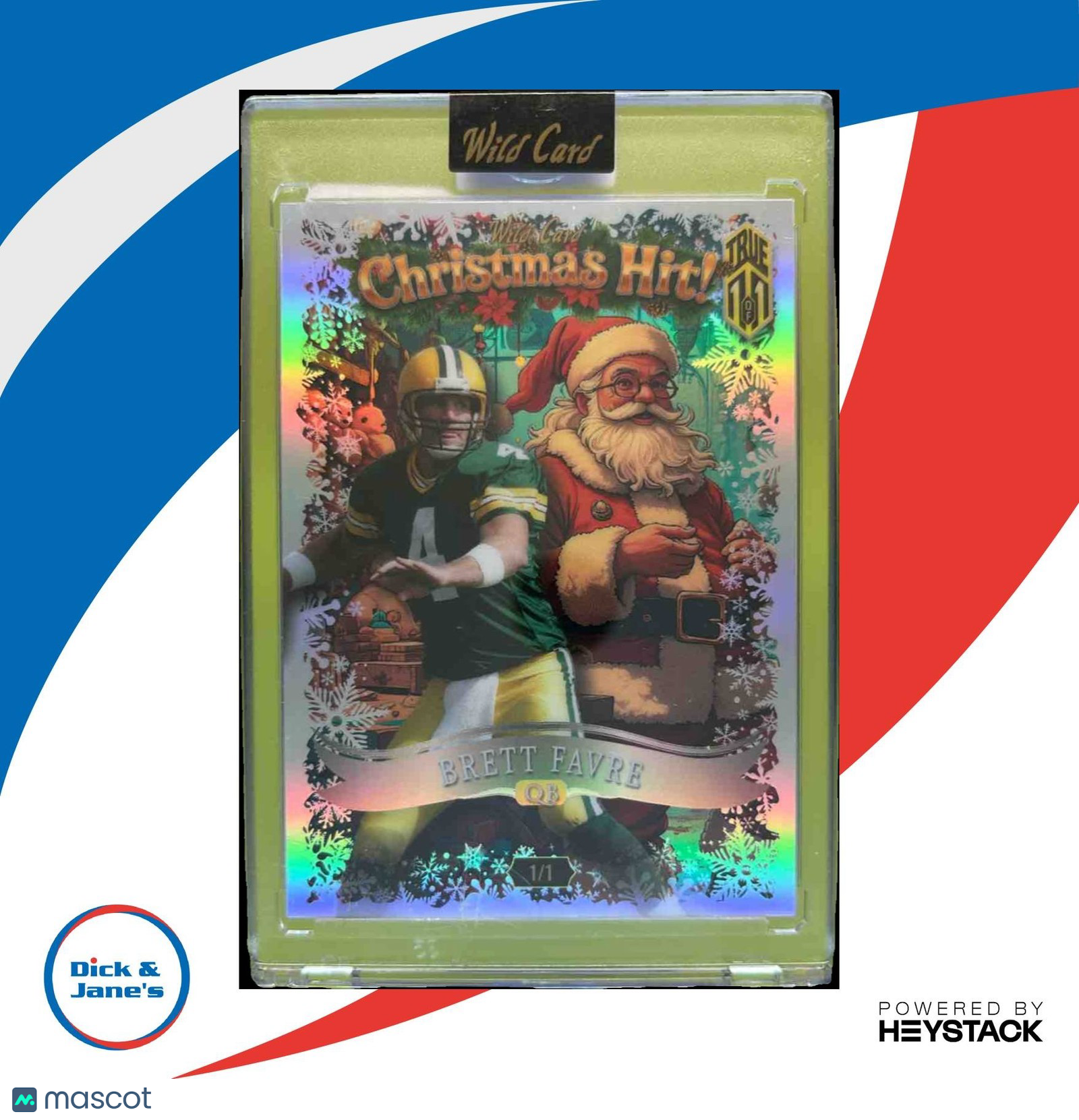 2025 Wild Card ’Christmas Hit’ Holiday Hit Brett Favre 1/1 - Sports Cards