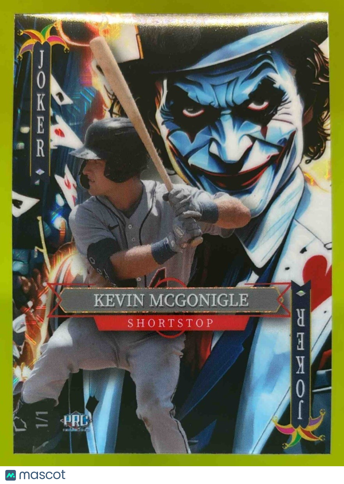 2025 Wild Card Jokers Wild Kevin McGonigle Joker Refractor 1/1 Tigers Rookie - Sports Cards