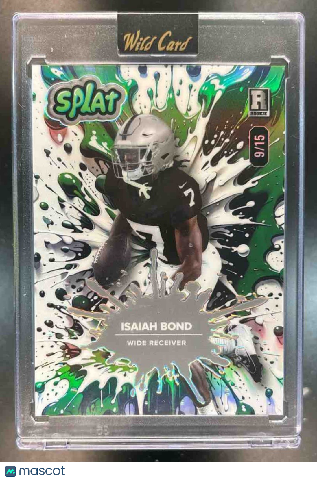 2025 Wild Card Splat Hobby Jumbo Isaiah Bond Green Mojo /10 Pittsburgh Steelers - Sports Cards