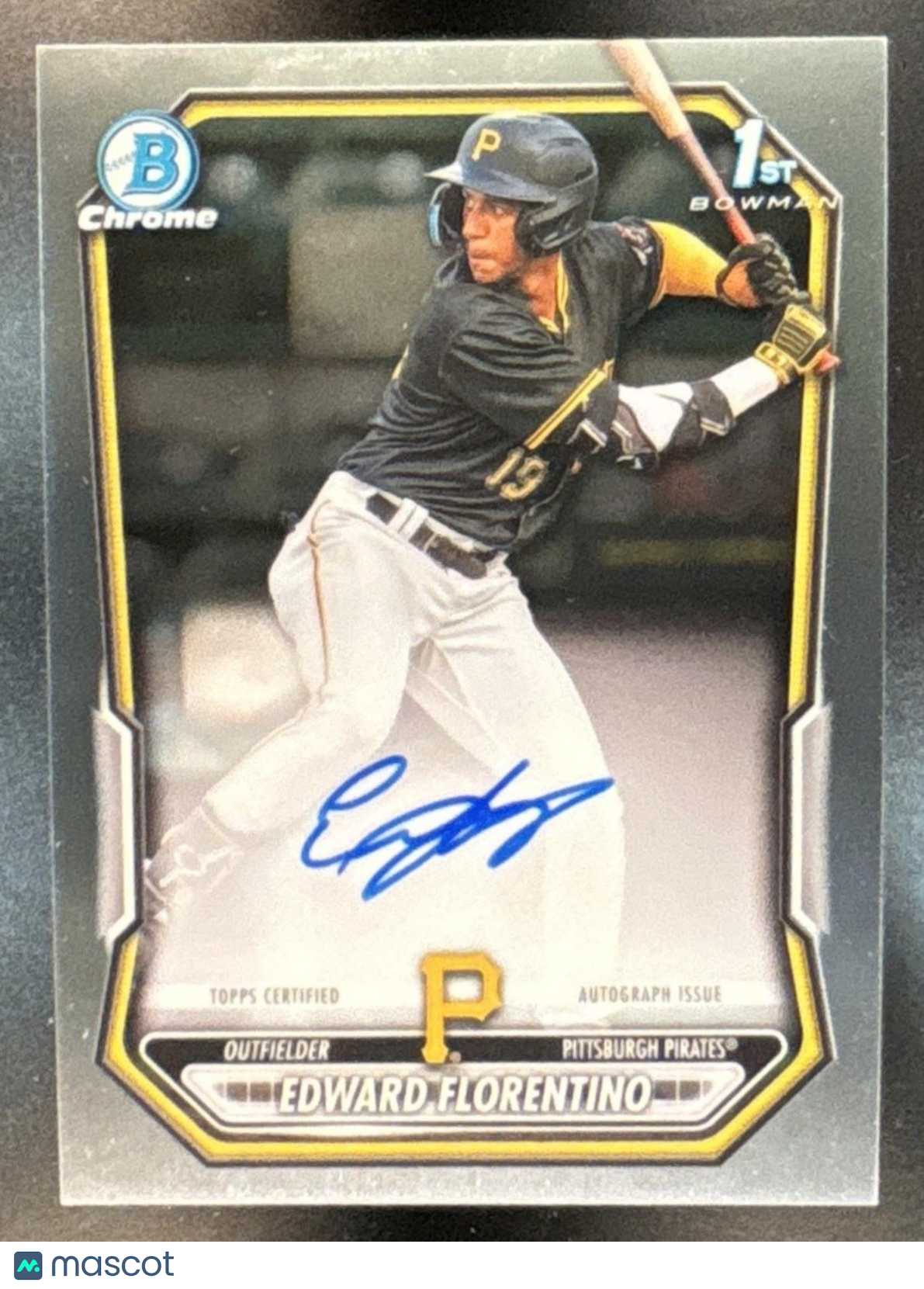 2026 Bowman Edward Florentino Chrome Auto 1st Prospect Pittsburgh Pirates - Sports Cards