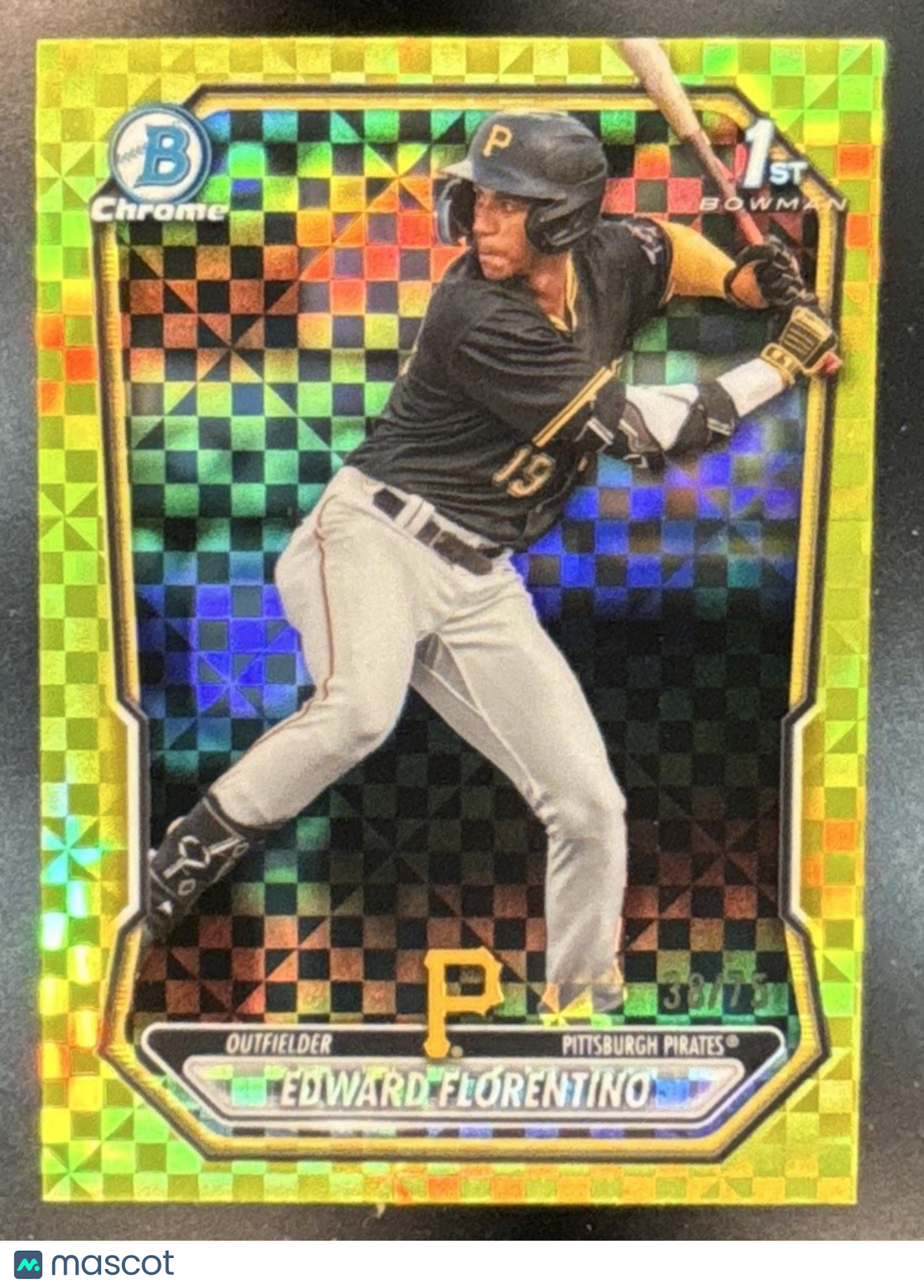 2026 Bowman Edward Florentino Chrome Yellow X-Fractor /75 #BCP-82 1st Prospect - Sports Cards